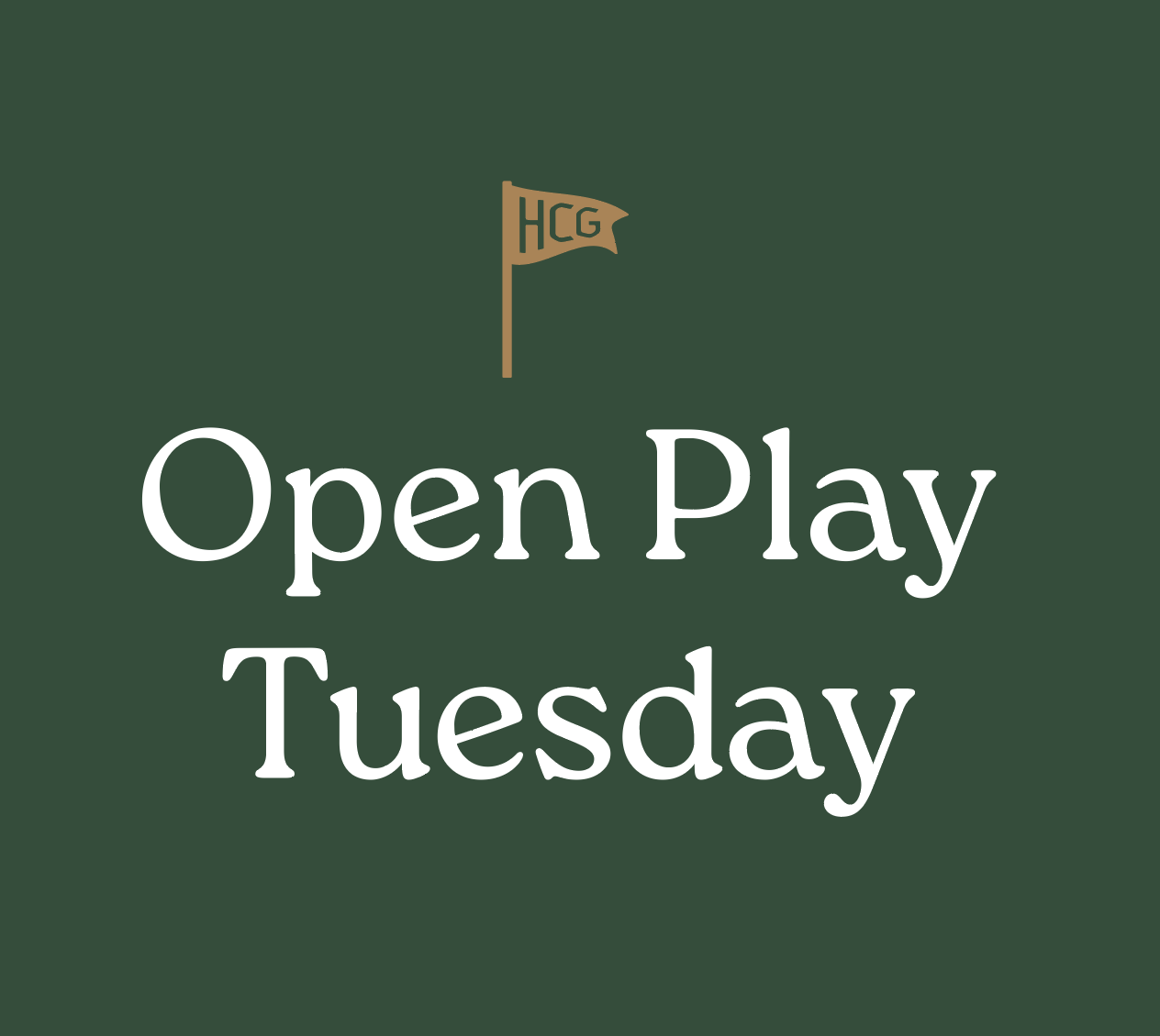 Open Play Tuesday - October