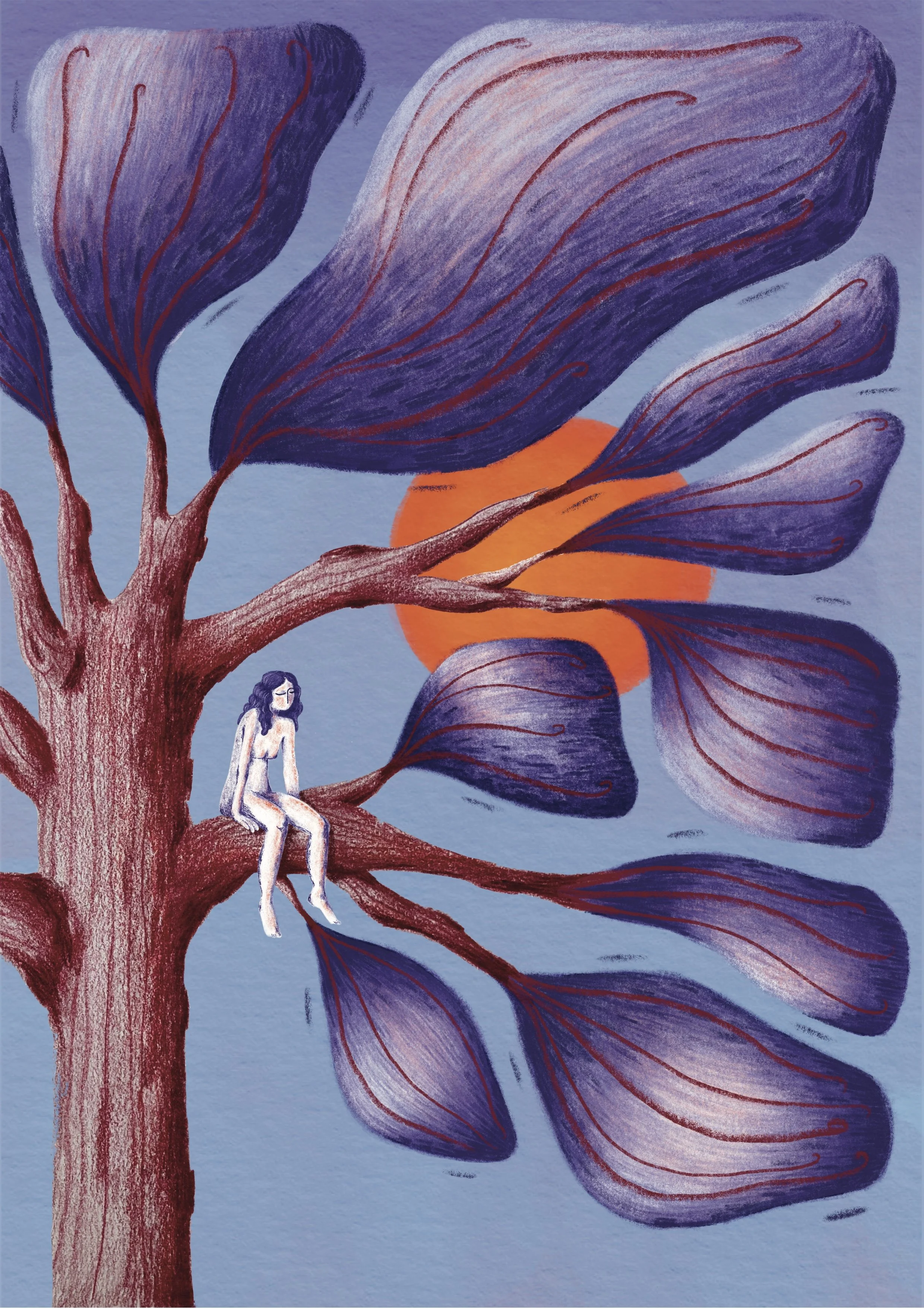 Tree, boom, girl, vrouw
