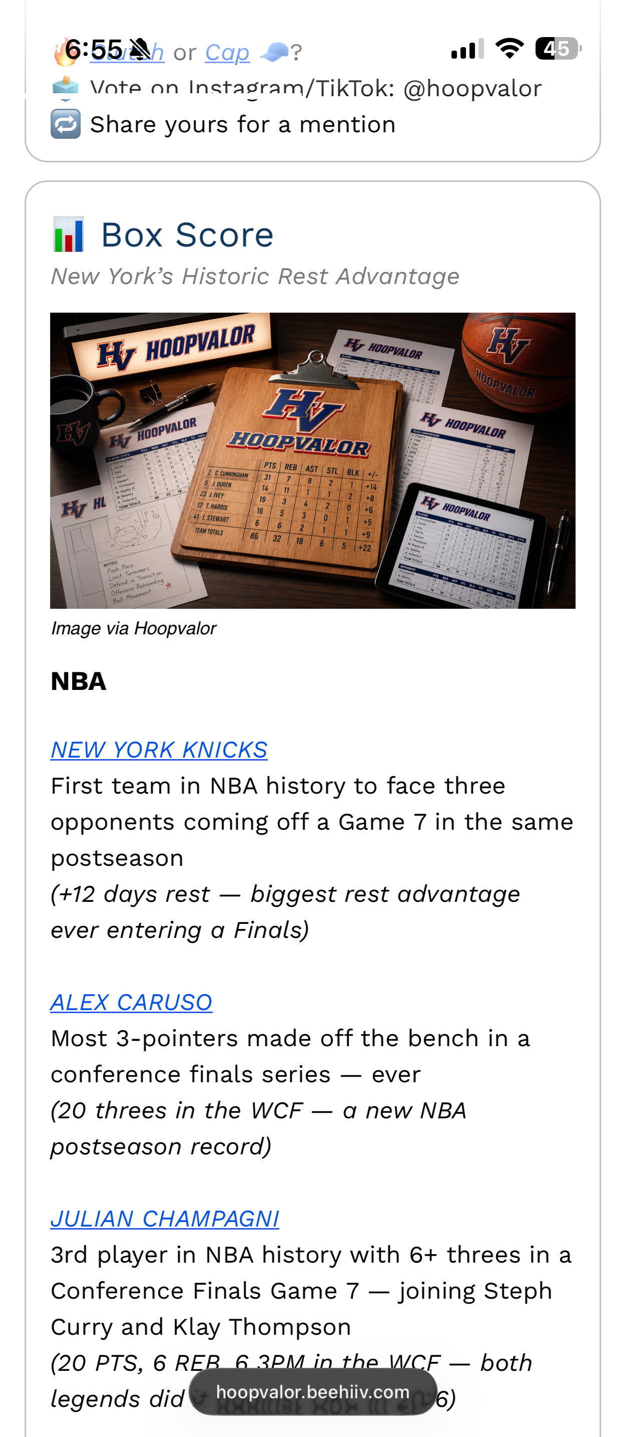Smartphone screen displaying sports betting tips for Duke vs. Texas basketball game, including reasons for betting on Duke and the game prediction.