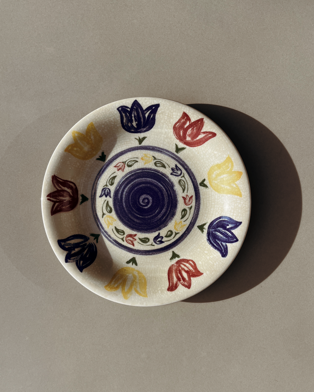 Assiettes à dessert tulipes - 8 pièces