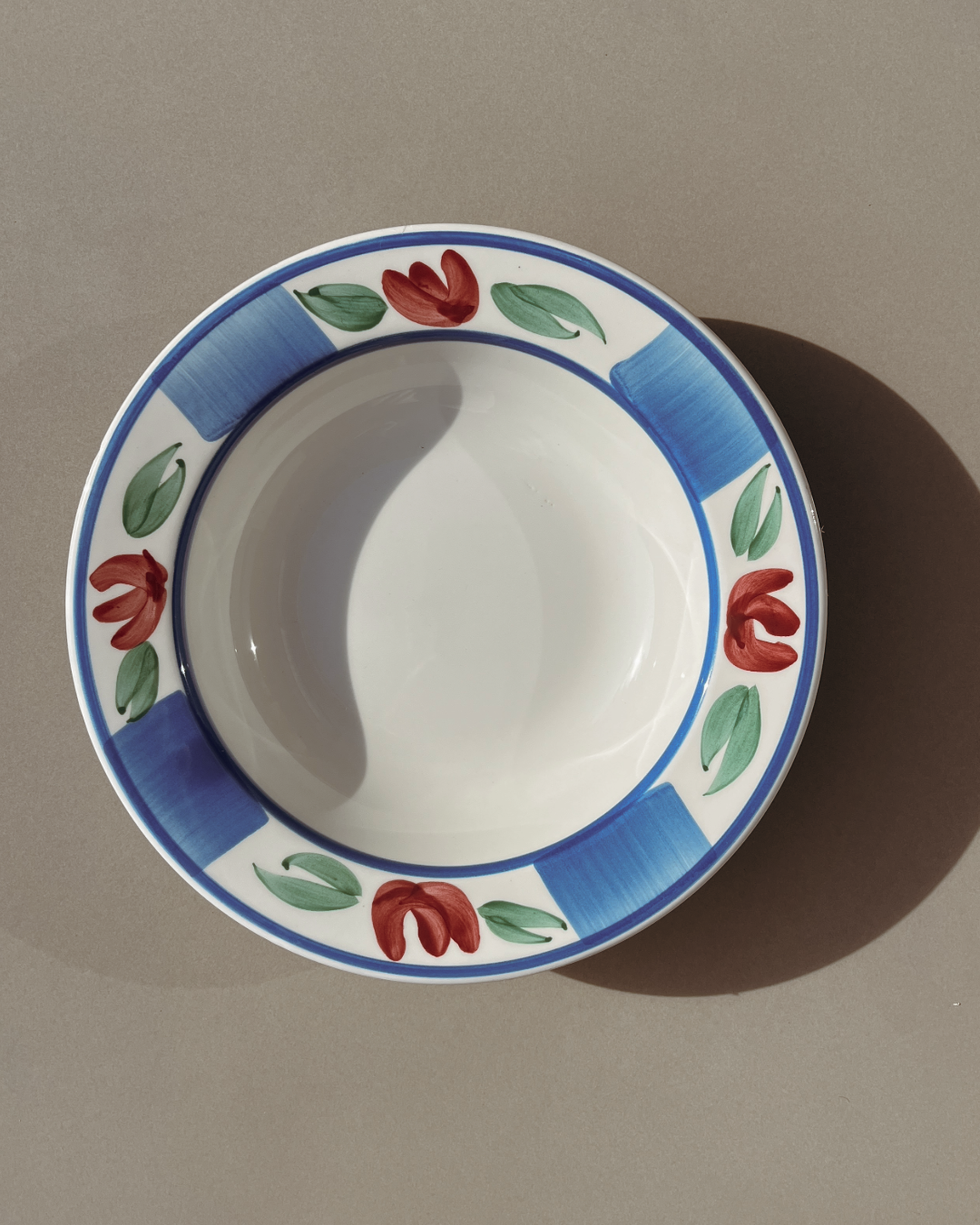 Assiettes creuses florale - 6 pièces