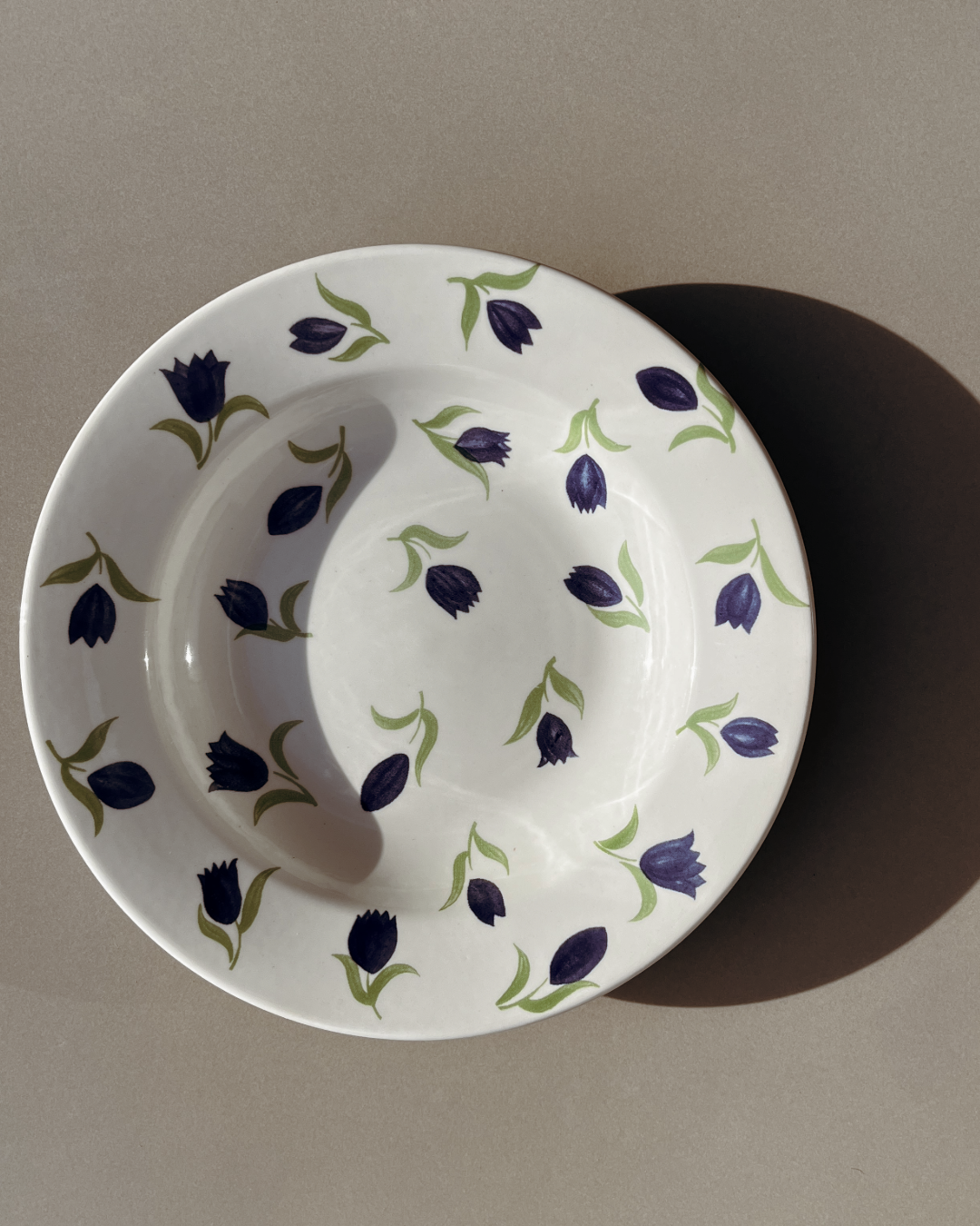 Assiettes creuses tulipes - 6 pièces