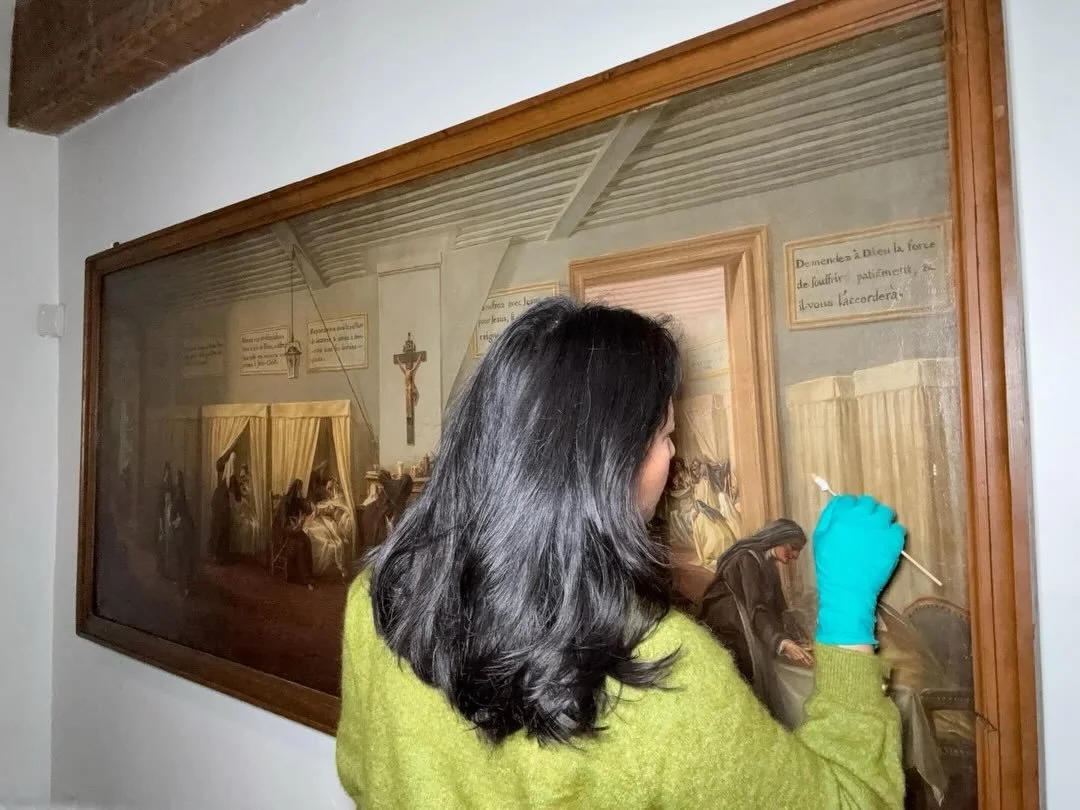 🖼️ En vue de la prochaine exposition &ldquo;croire et gu&eacute;rir&rdquo;, le @museesaintdenis a programm&eacute; la conservation-restauration de l&rsquo;un de ses tableaux phares : &ldquo;Carm&eacute;lites &agrave; l&rsquo;infirmerie&rdquo; peint 
