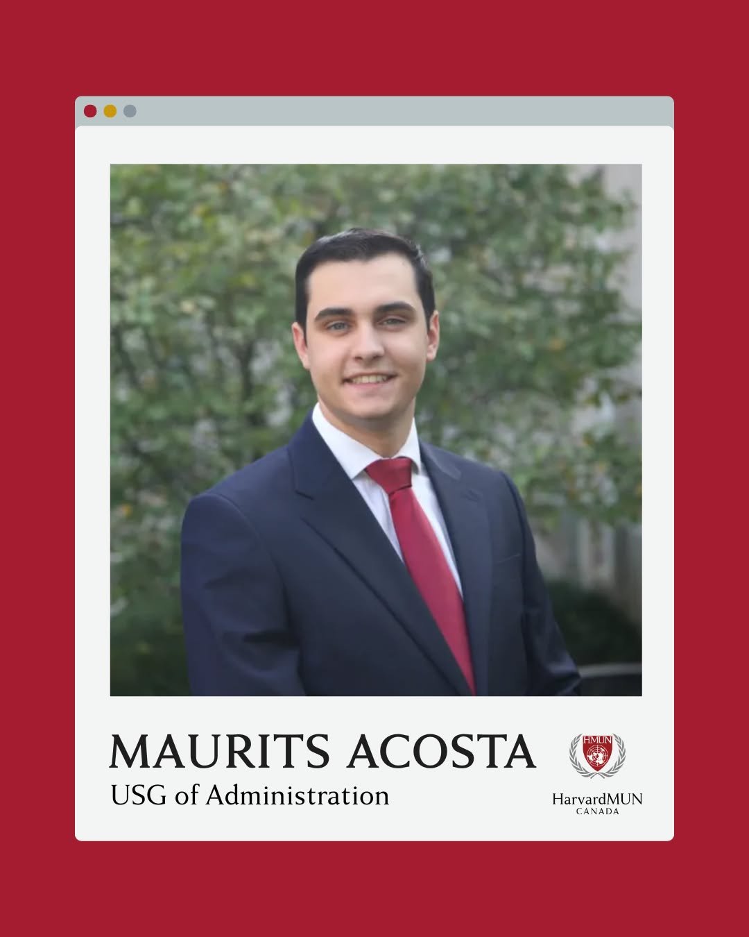 Meet Maurits Acosta, the Under-Secretary-General of Administration!

Maurits is a first-year student studying Government from Miami, Florida. He was born in the Netherlands to Cuban parents and has lived in the United States for the past ten years. A