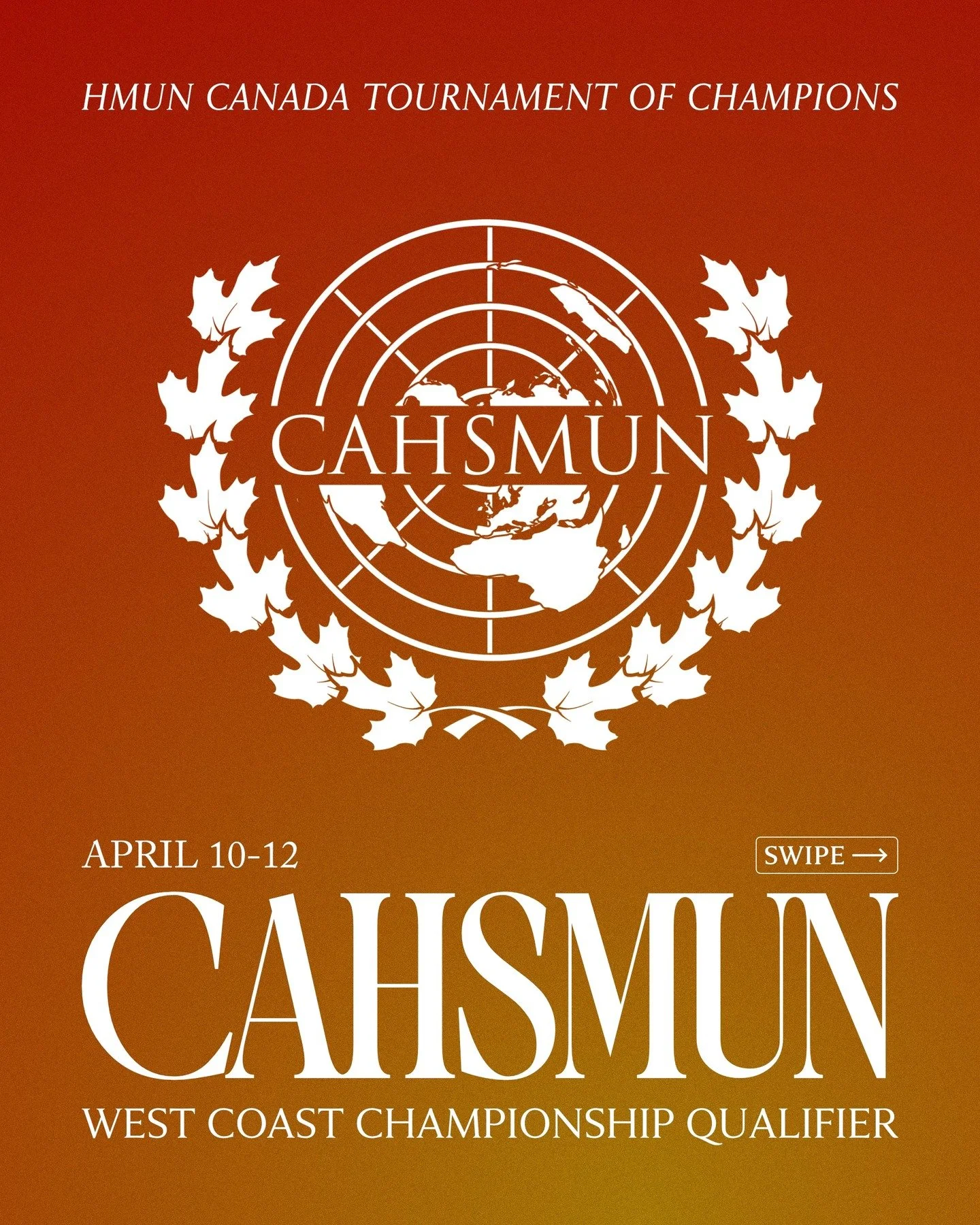 HarvardMUN Canada 2026 is honored to announce Canada High Schools Model UN (CAHSMUN) as its Tournament of Champions West Coast Championship Qualifier!

Delegates who gavel in qualifying committees hosted by CAHSMUN will be formally invited to compete