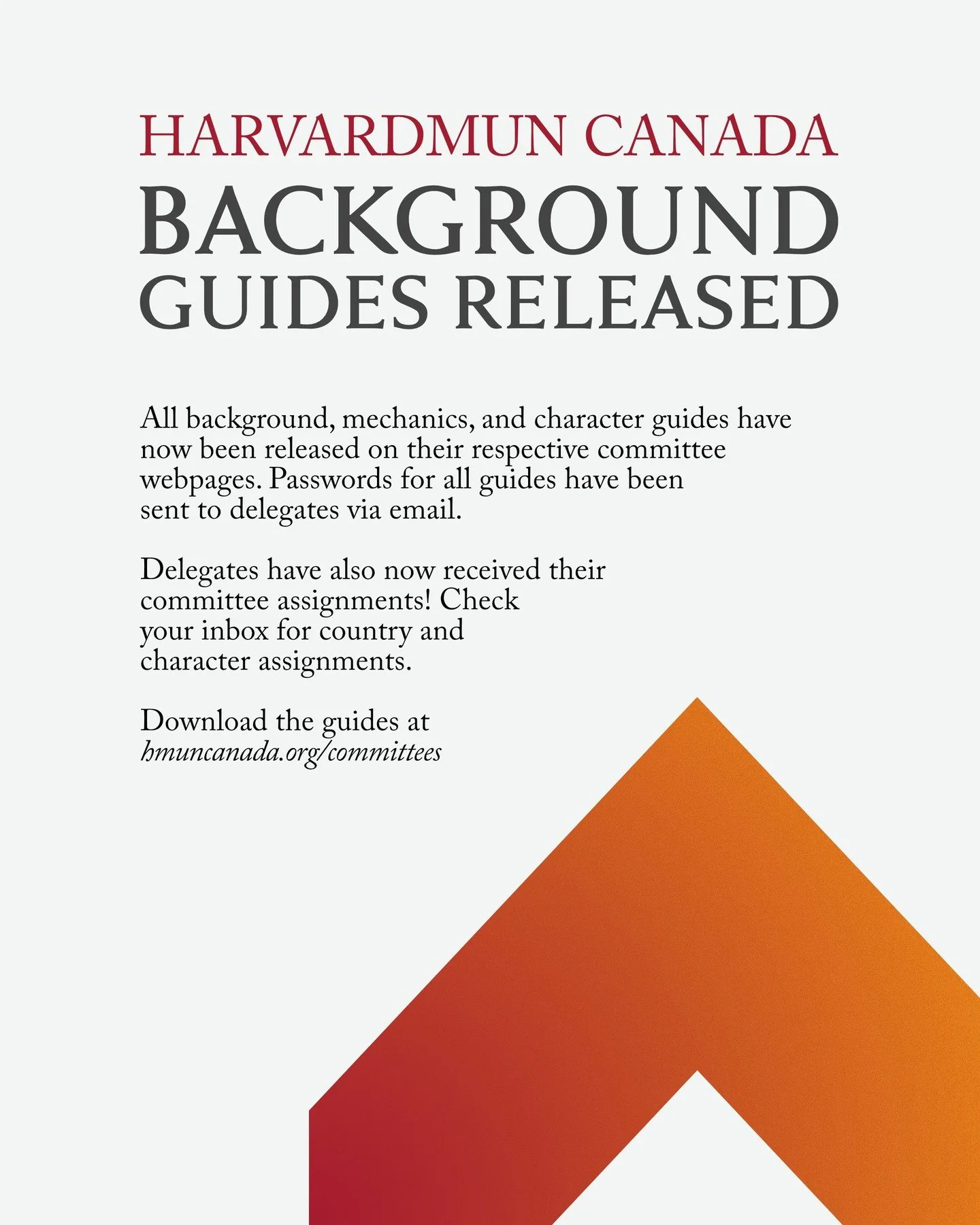 Background guides, including mechanics and character guides, have now been released on the website!

Please check your inbox for the password to access these guides and for your country assignments.

If you have any questions, please reach out to com