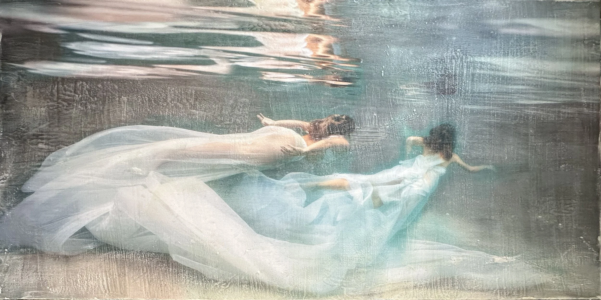 Goddesses of the Silver Seas · 44 × 88 inches