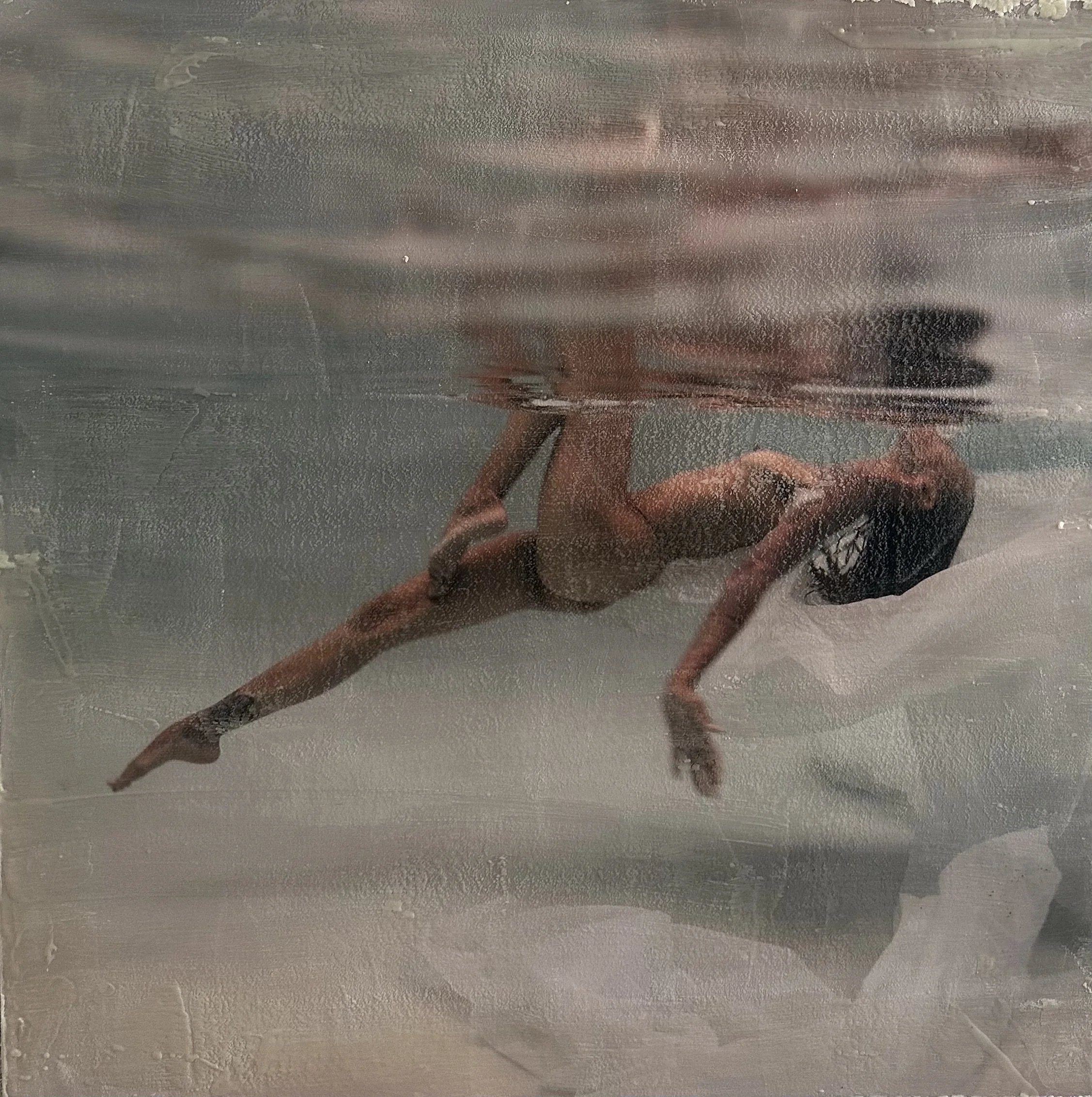 Underwater female goddess nude S J Roche artist
