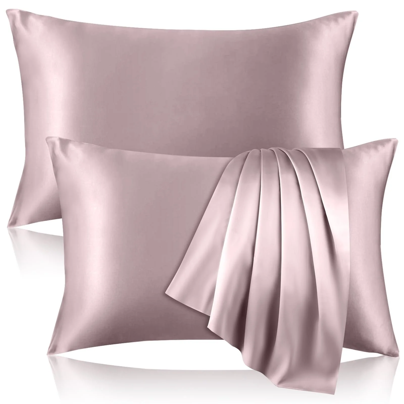 Pamposh Satin Pillowcase Silk pillowcases reduce friction while you sleep, helping to minimise hair breakage, frizz