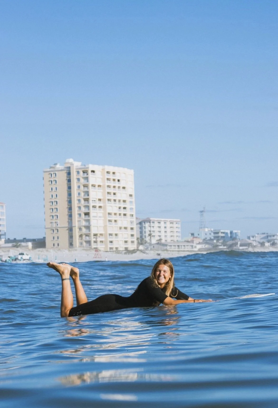 Gillian Boss Sisters of the Sea longboard team rider in jacksonville beach florida for all-womens surf team