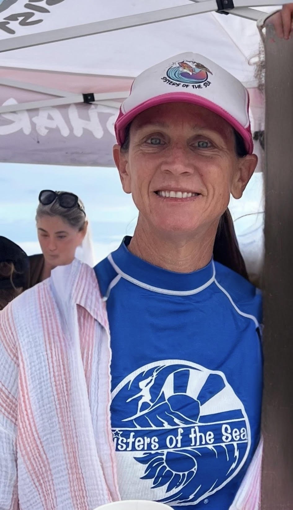 Coach Chrissy Bush Sisters of the Sea shortboard team rider in jacksonville beach florida for all-womens surf team