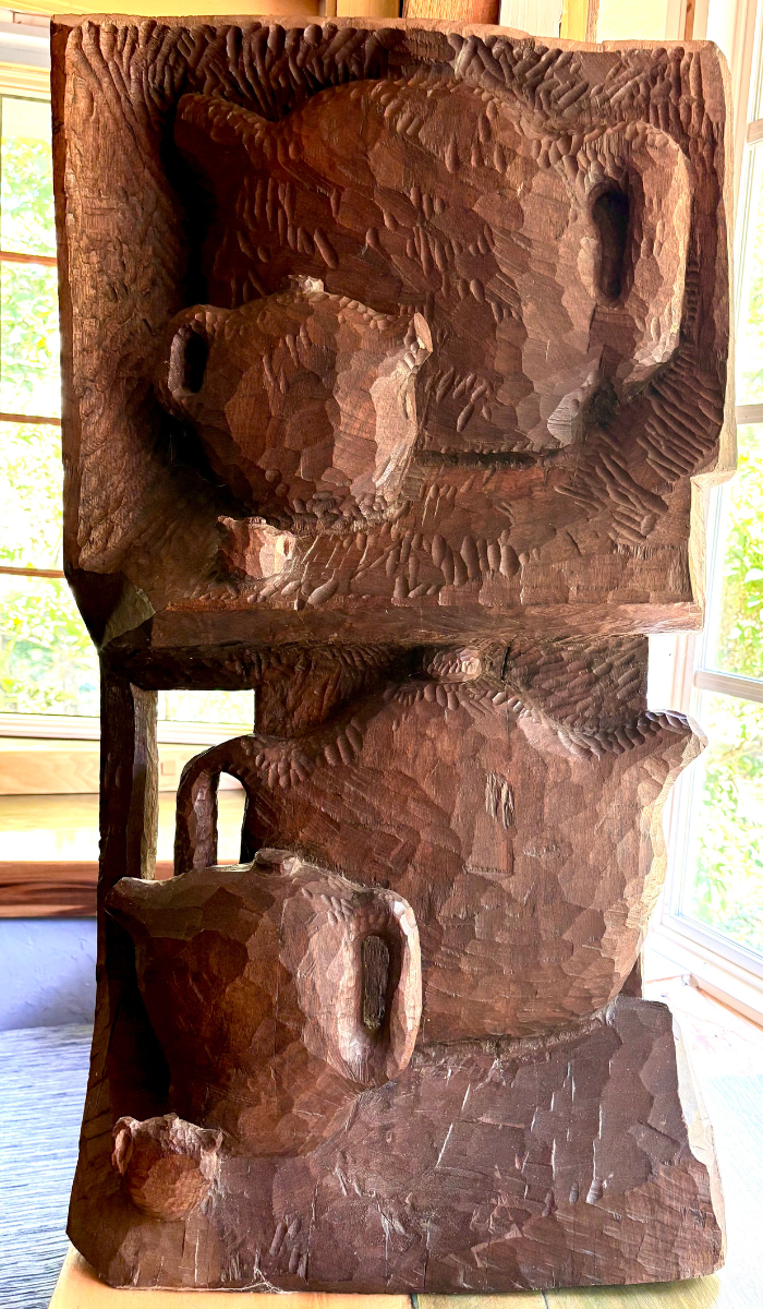 bill hochhausen constructivist inspired sculpture modern wood carving teapots.png