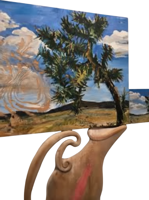 bill hochhausen joshua tree oil painting with hand carved wooden pitcher.png