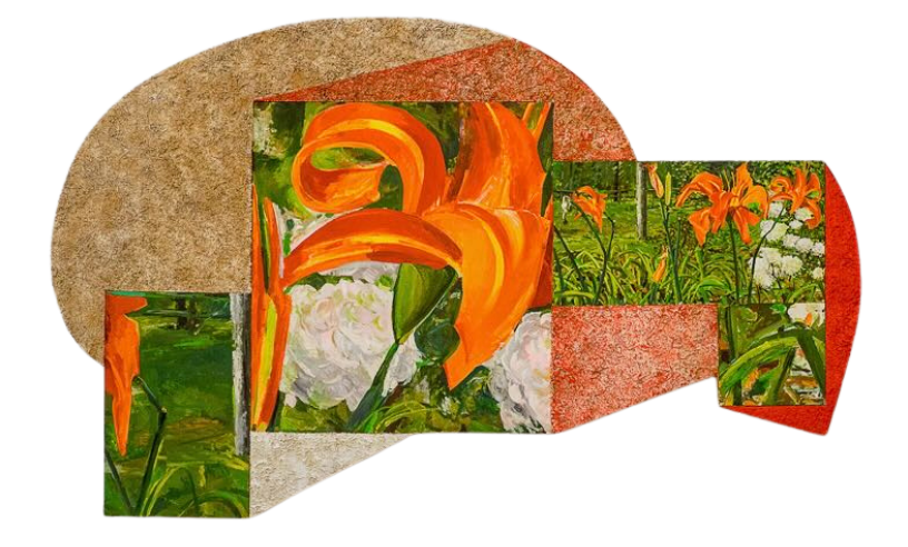 Bill Hochhausen contemporary floral painting Giant lily modern flower oil painting