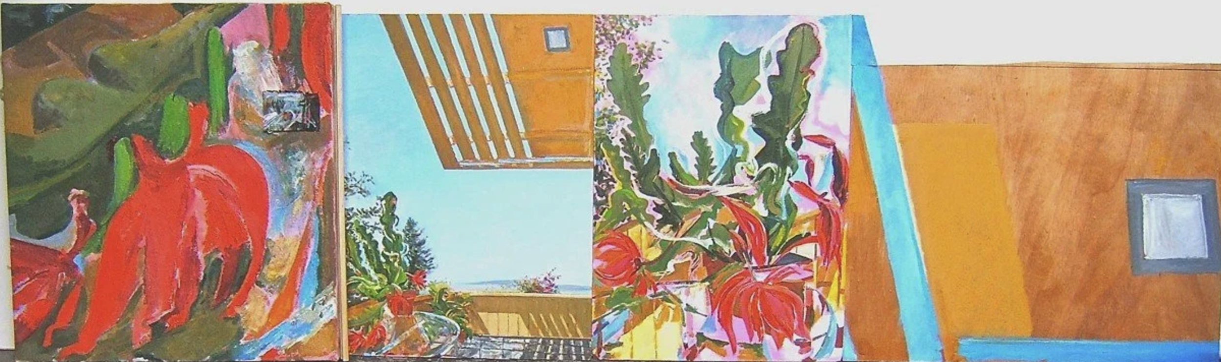 bill Hochhausen modern art cactus flower contemporary oil painting .png