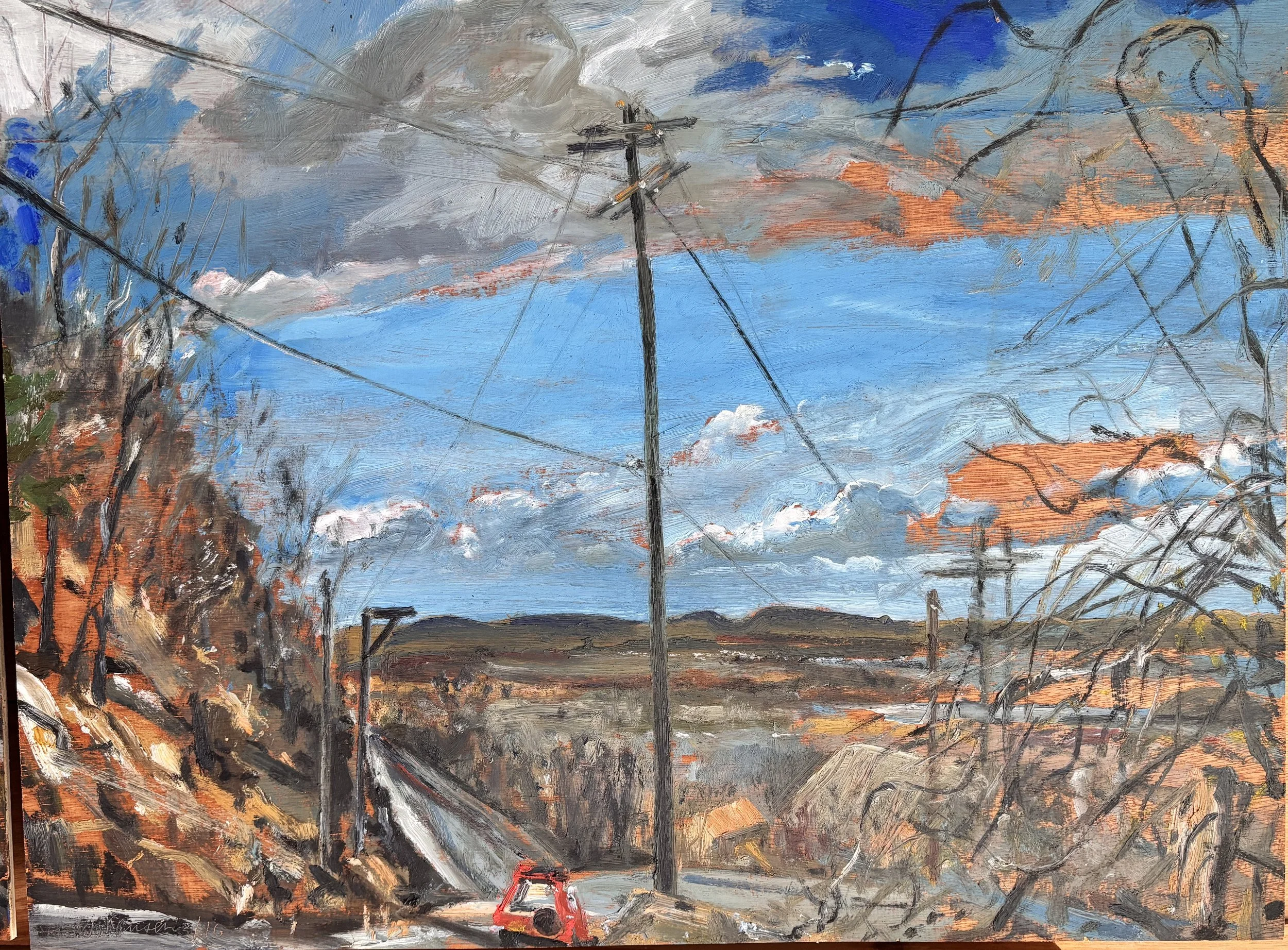 bill hochhausen suburban landscape painting tilcon modern oil painting