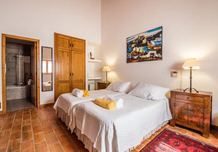 The double room in a rustic farmhouse