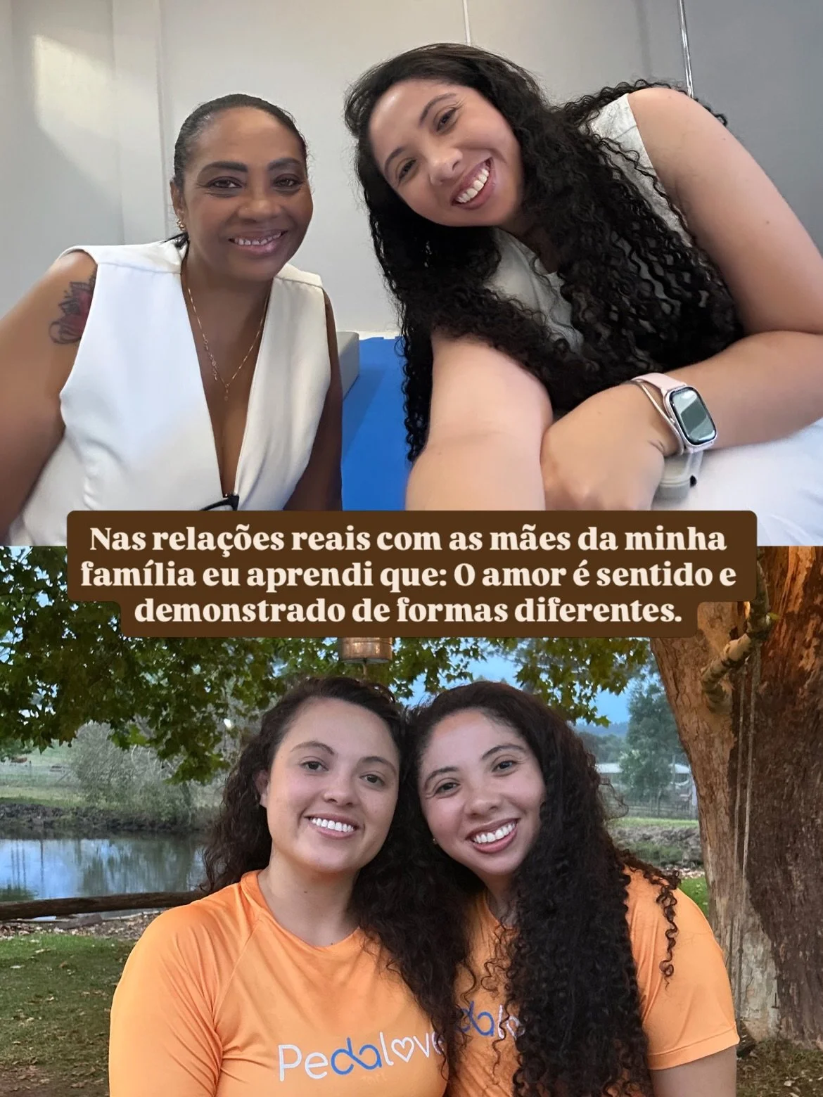 Nas rela&ccedil;&otilde;es que voc&ecirc; vive, tem muita coisa sendo aprendida.
Um abra&ccedil;o acolhedor meu, da minha m&atilde;e e da minha irm&atilde; para quem hoje sente o cora&ccedil;&atilde;o apertado. Mas principalmente para quem vive rela&