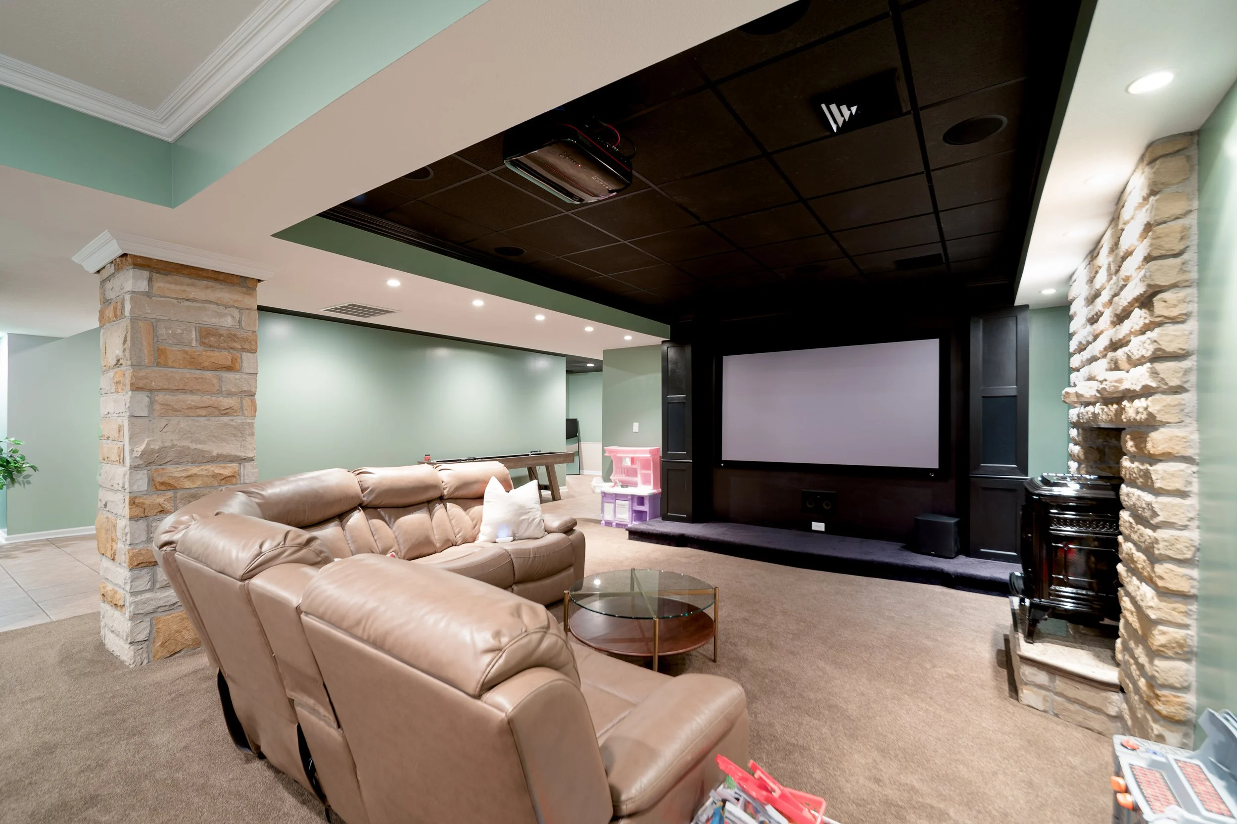 Home Theater Basement Repaint