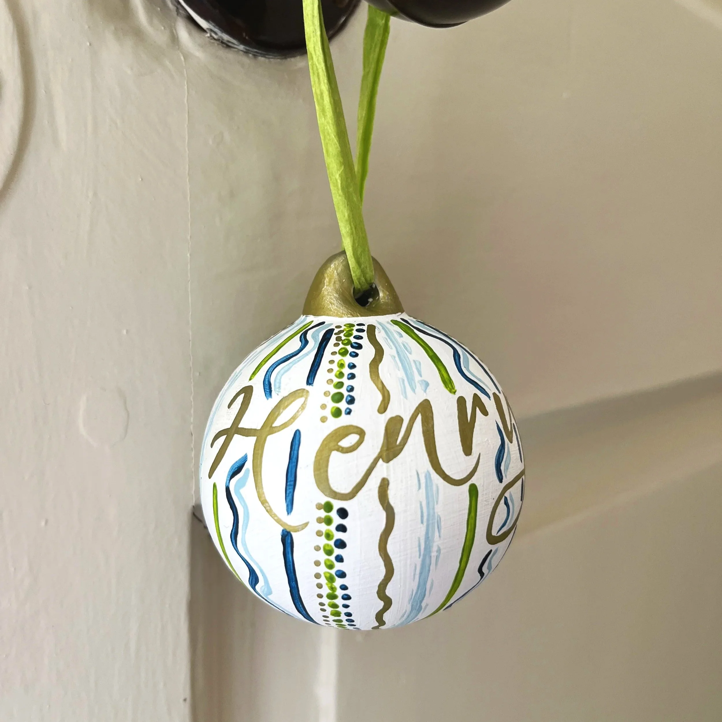 Retro Stripy Bauble