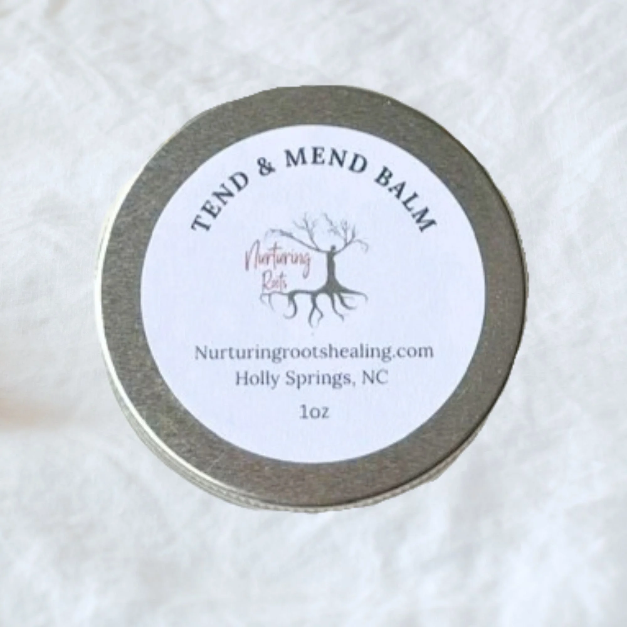 Tend & Mend Balm-  A warming, restorative balm for tired, overworked areas of the body