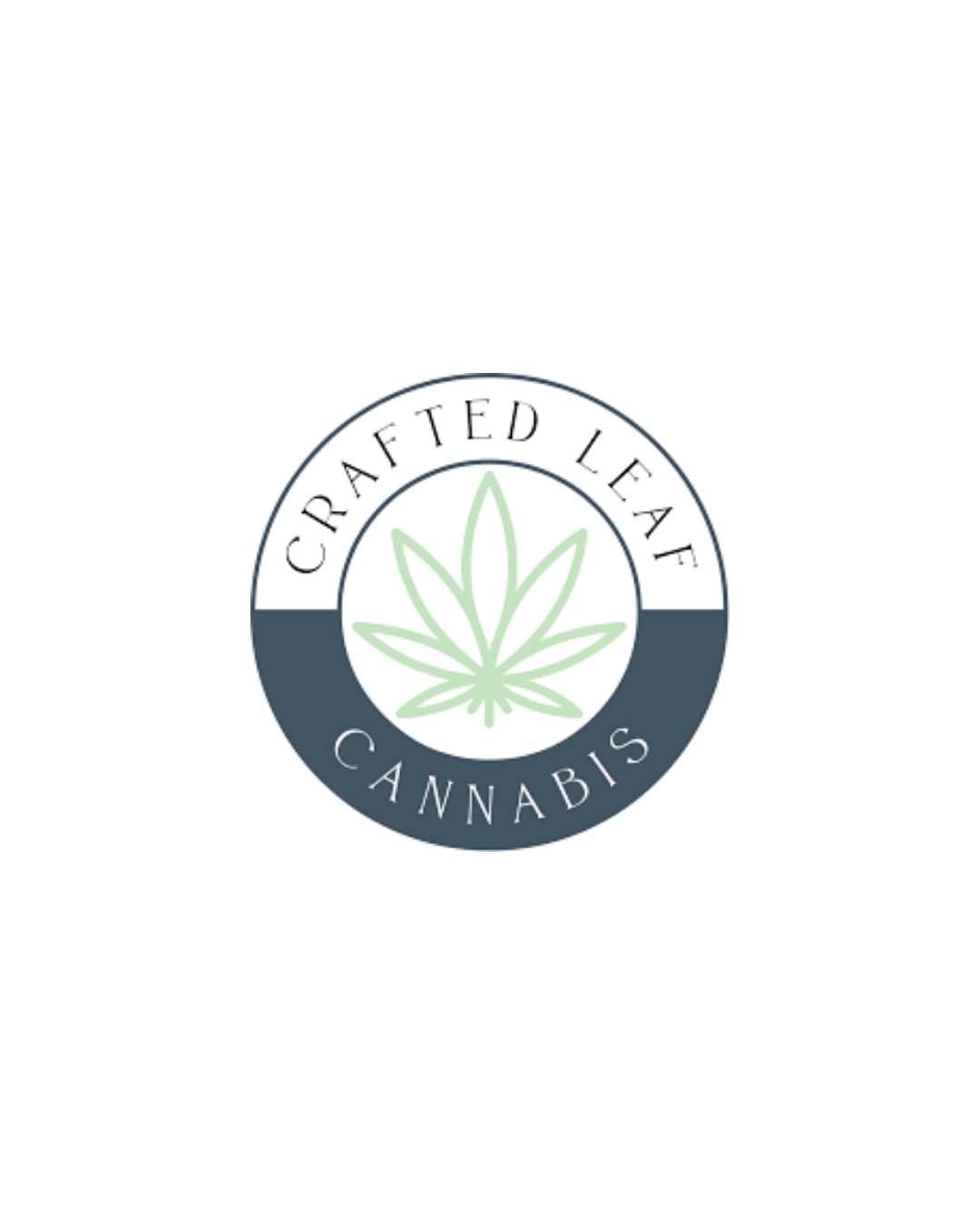 A round badge with a cannabis leaf in the center and the word 'CANNABIS' written along the bottom edge.