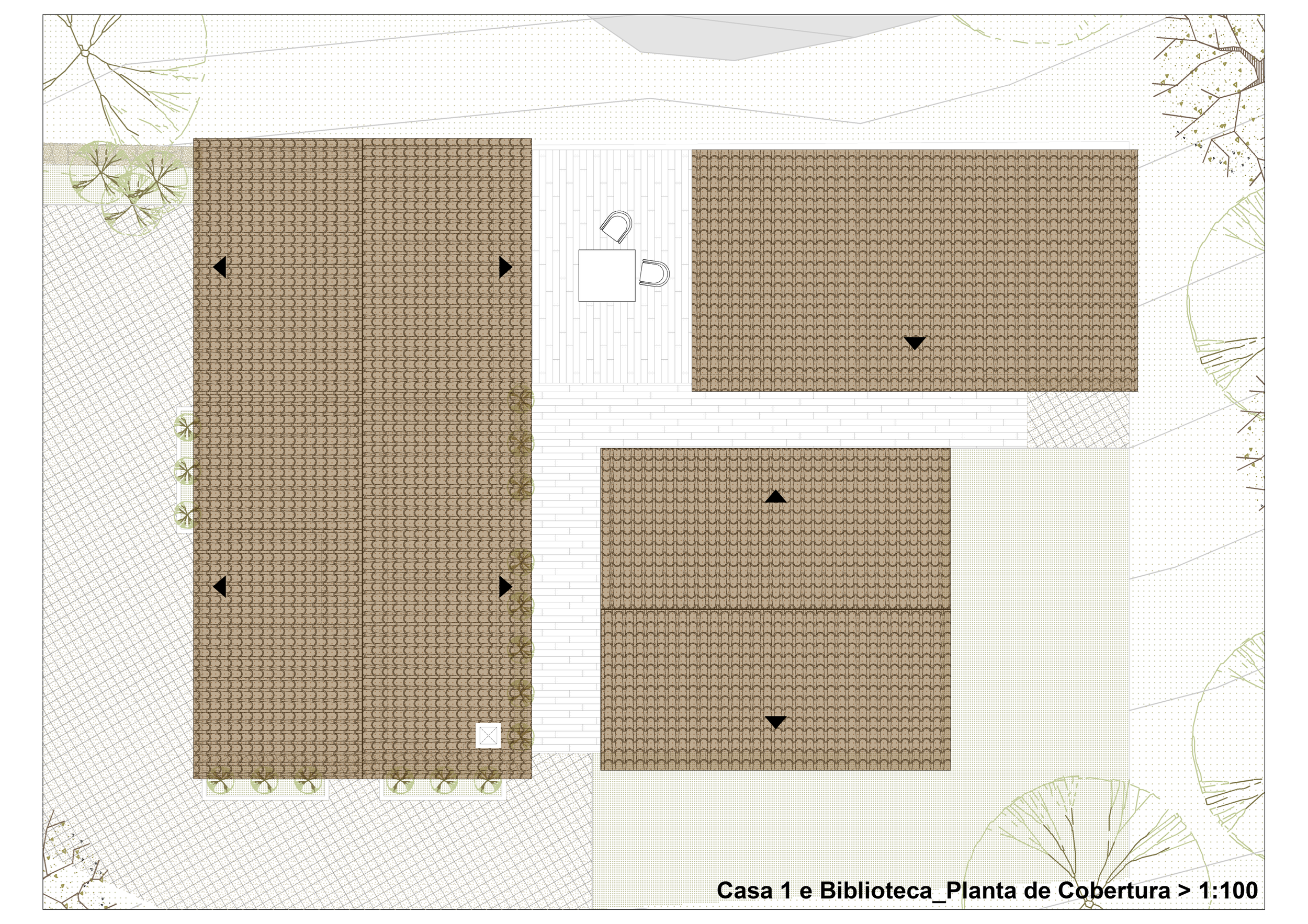 Main house + library + warehouse | Roofs