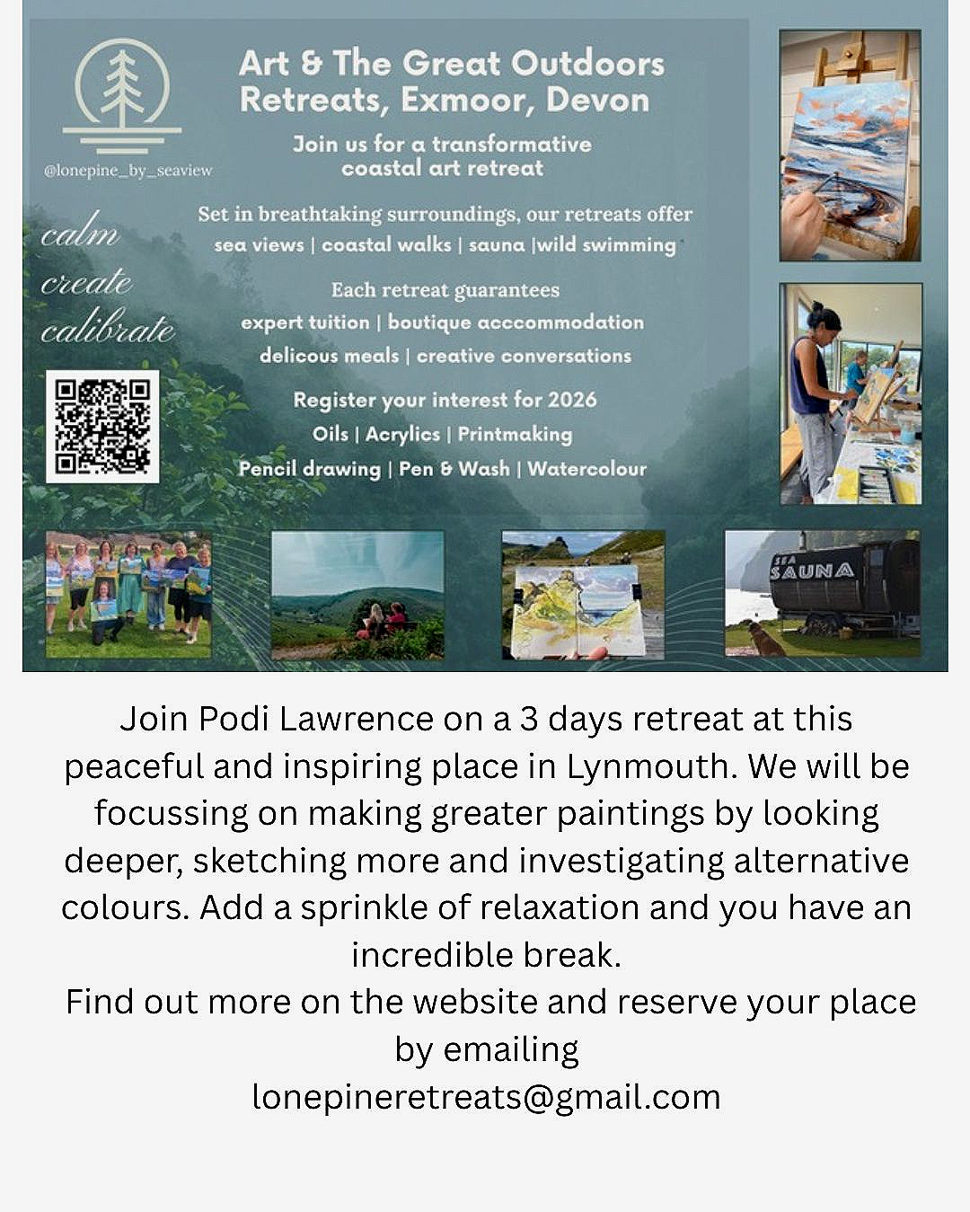 Sketching Retreat - enjoy the benefits of painting en-plein air.