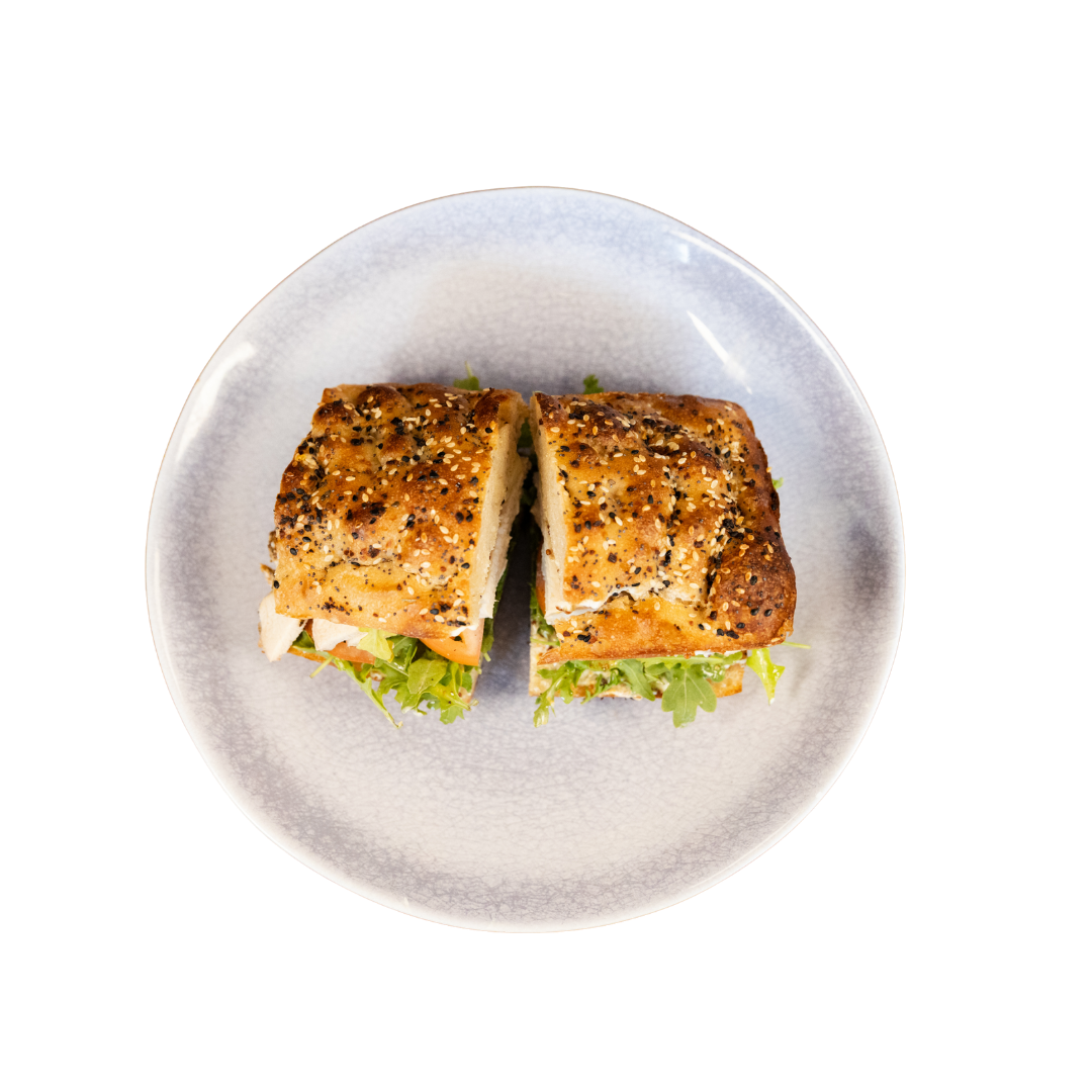 chicken sandwich on a plate
