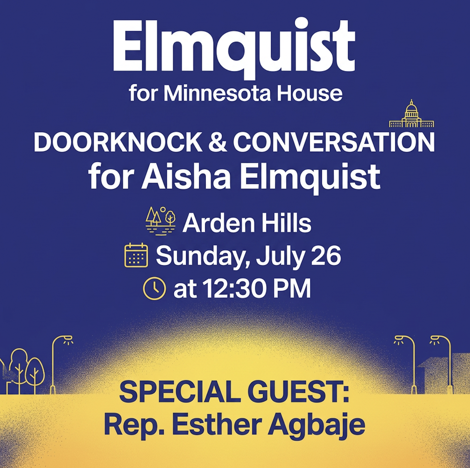July 26 Doorknock with Rep. Esther Agbaje