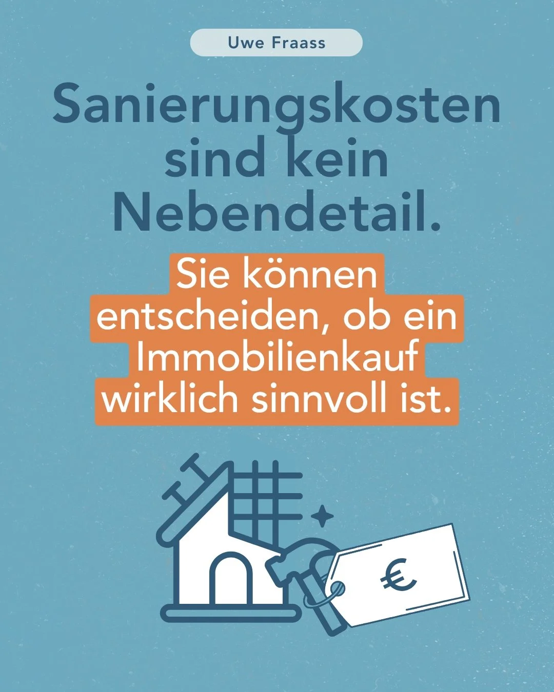 Der Kaufpreis ist nur ein Teil der Rechnung.

Bei einer Immobilie mit Sanierungsbedarf k&ouml;nnen die Kosten grob bei 500 Euro pro Quadratmeter beginnen.

Je nach Zustand k&ouml;nnen daraus schnell 1.500, 2.000 oder sogar 3.000 Euro pro Quadratmeter