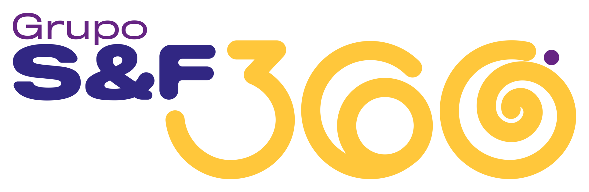 Logotipo corporativo de GRUPO S&F 360, organización que integra estrategia, creatividad e innovación para impulsar el crecimiento de marcas y proyectos con visión global.
