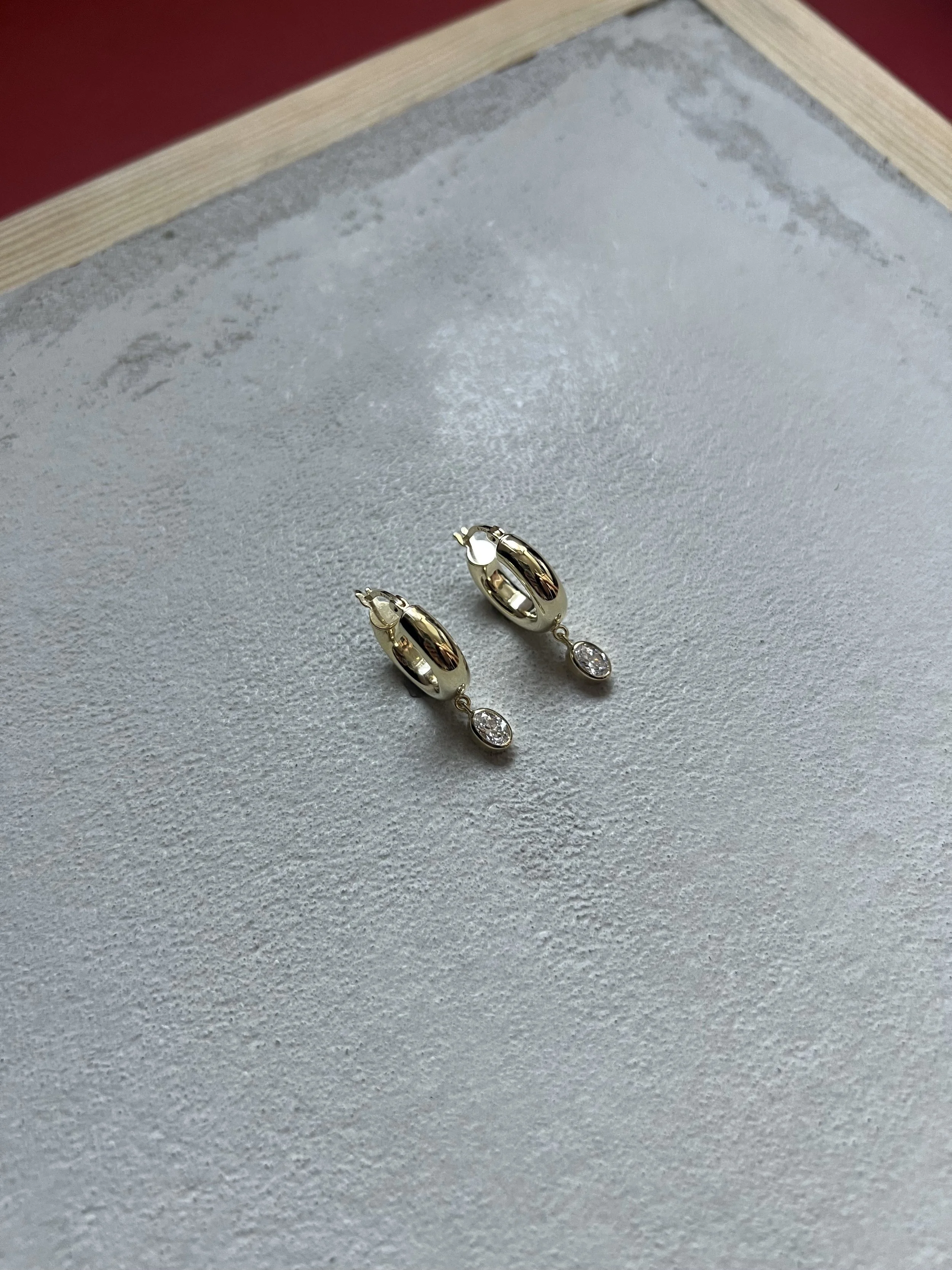 925 Silber, goldplattiert, Zirkonia