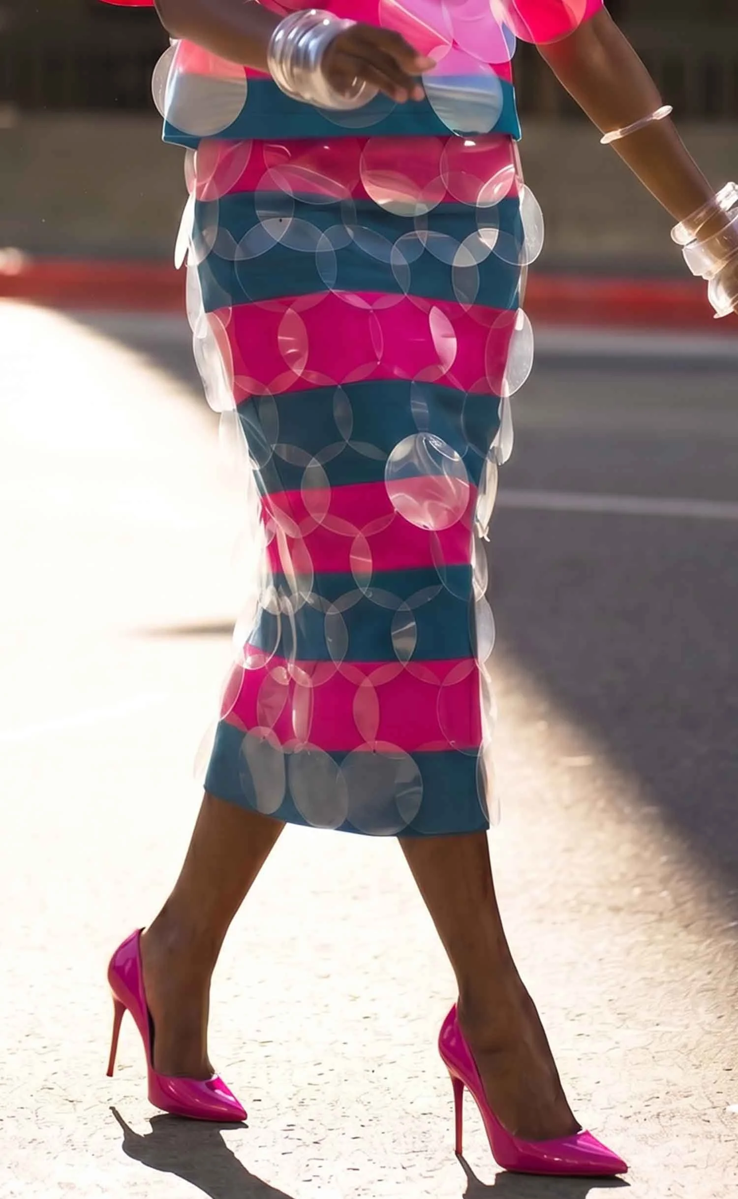 Fuchsia and Teal Bubble Skirt.jpg