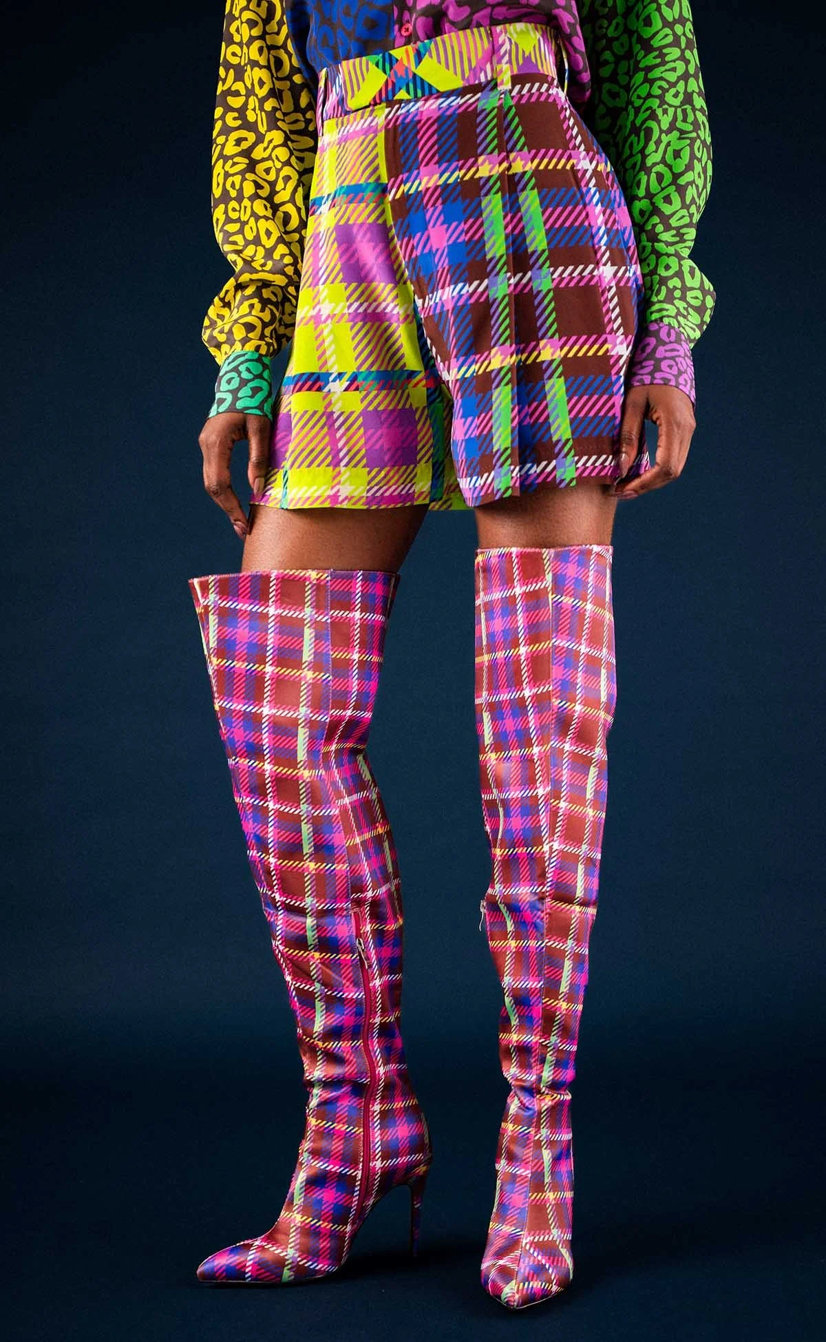 Chocolate and Lime Plaid Short.jpg