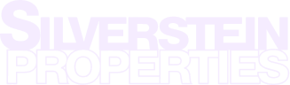 Silverstein Properties logo with large black and white text.