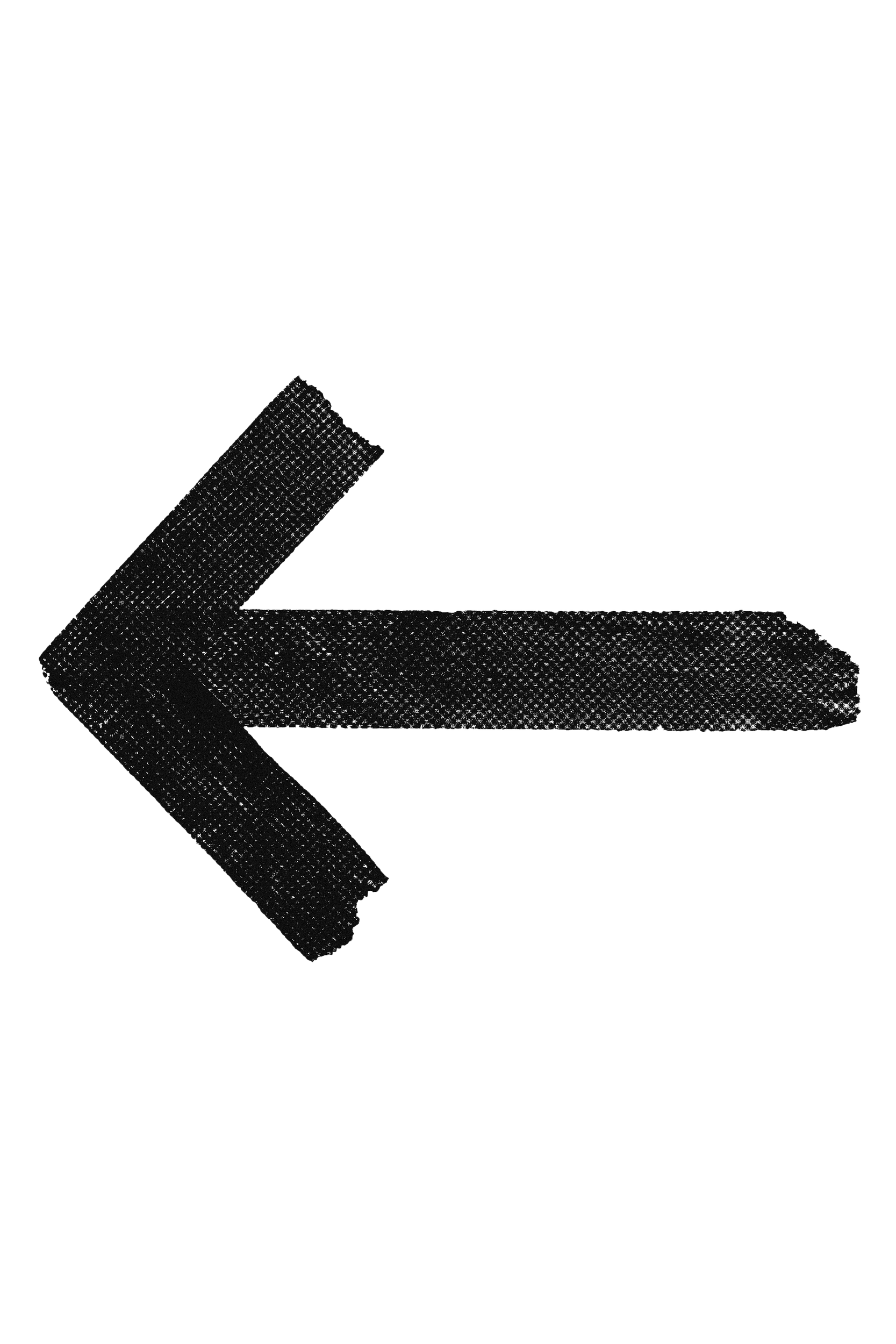 Une flèche à gauche pointant vers la gauche, dessinée avec des petits points lumineux sur un fond noir.