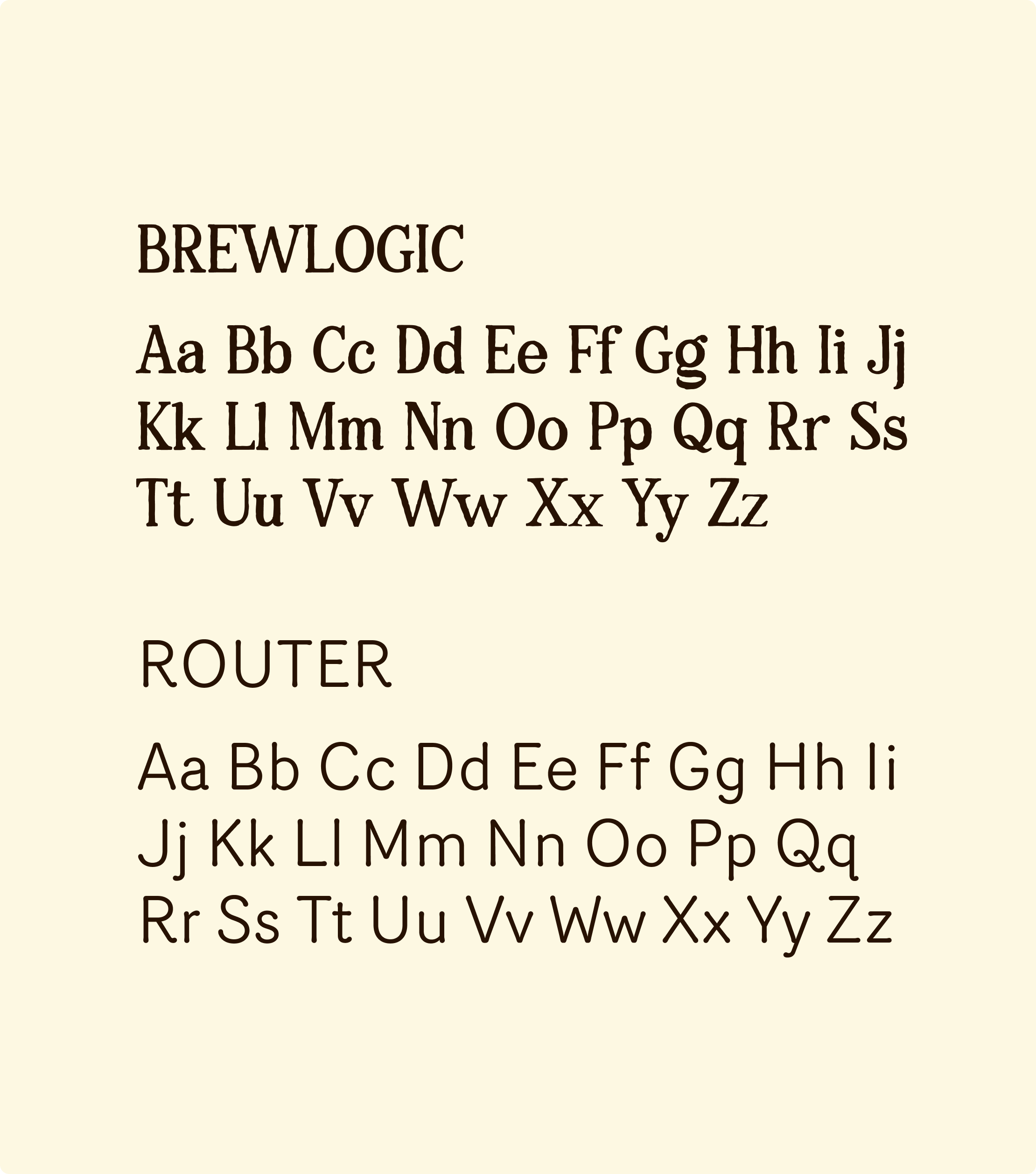 Typographie de Porco Rosto