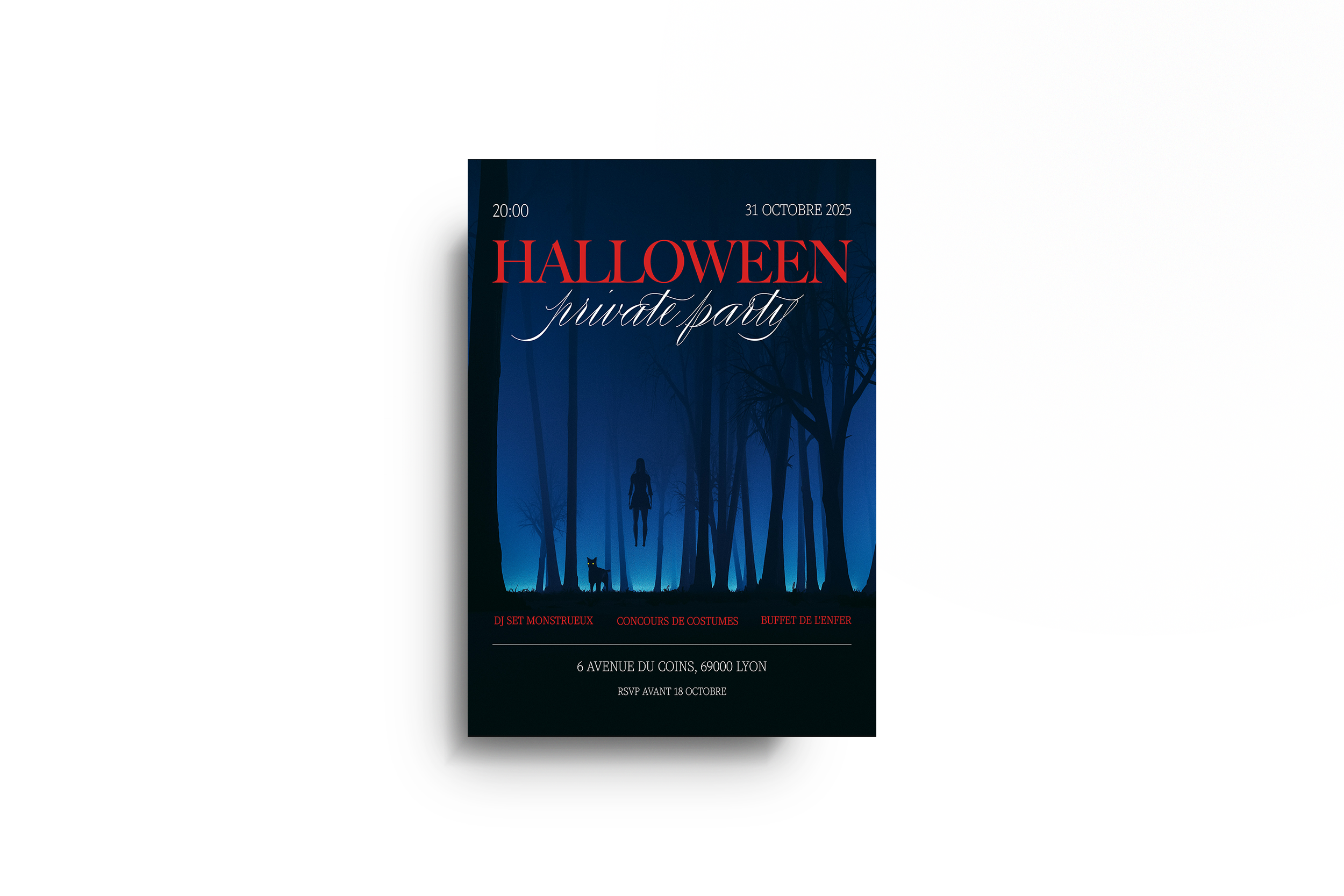 Invitation pour une soirée d'halloween