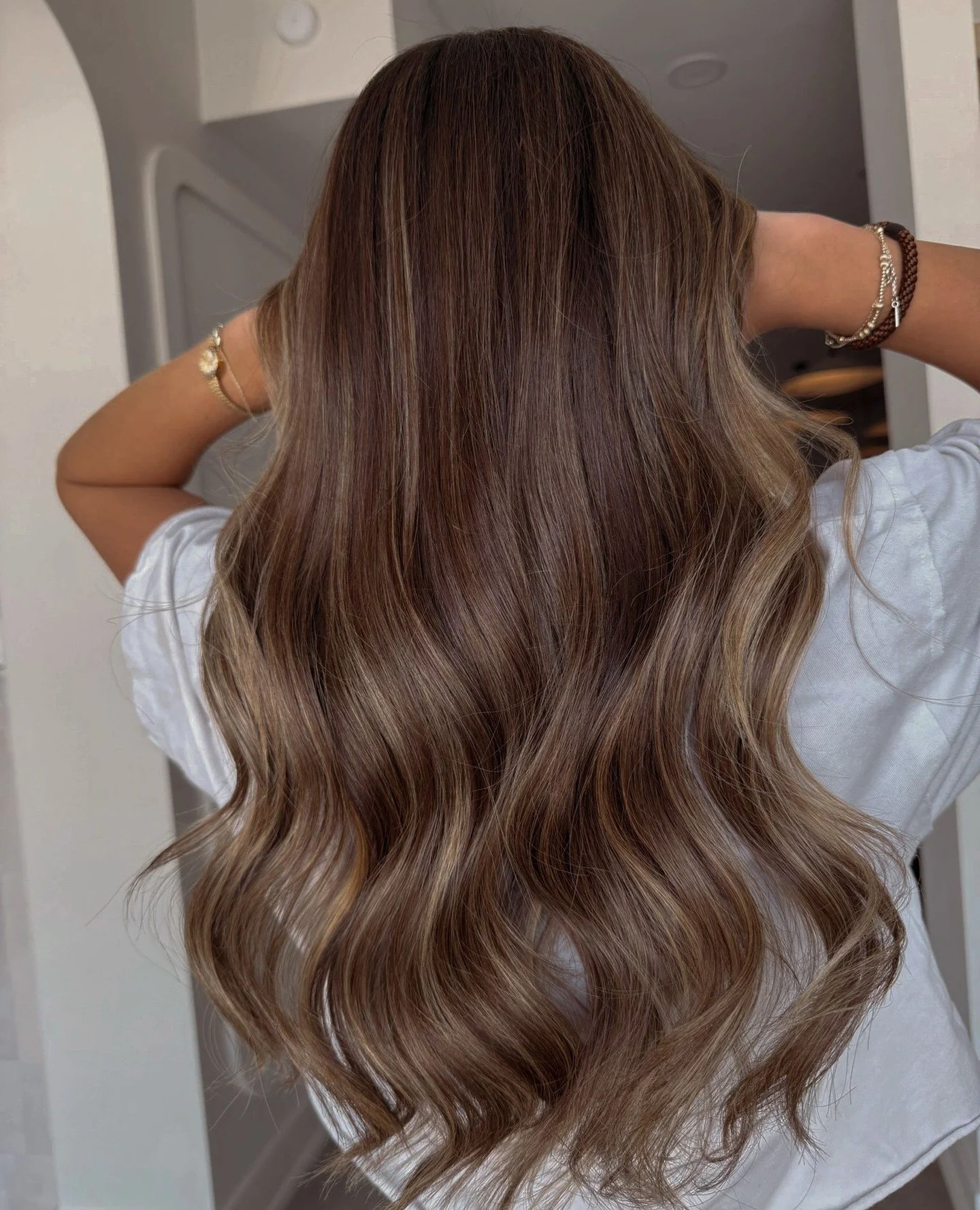 brunette, but make it summer.⁠
⁠
cut + color by @alyssafalconehair
