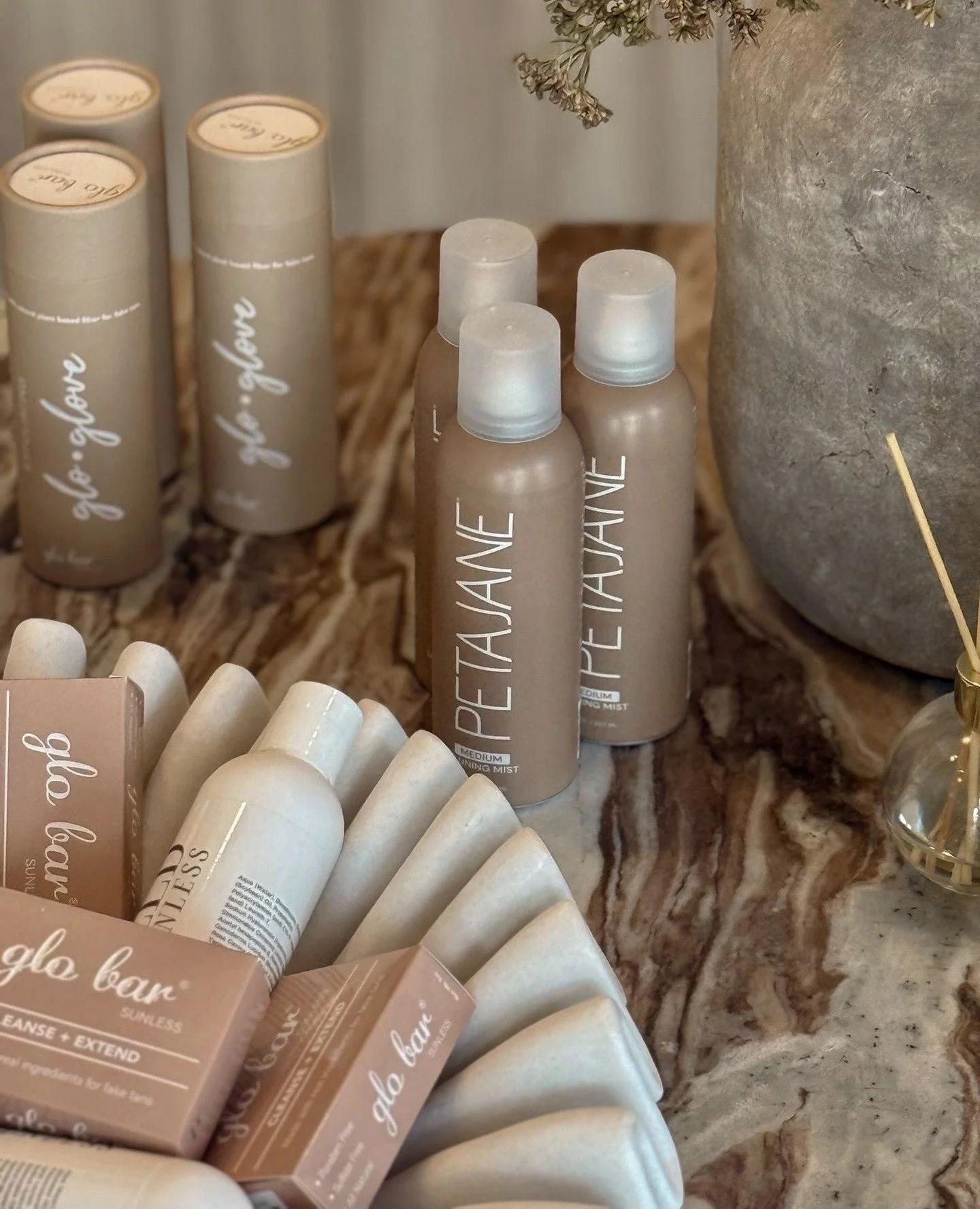 Glow smarter this summer ☀️⁠
⁠
Self tan at home or come see us for your summer spray tan routine. Bronzed skin without the extra sun exposure.