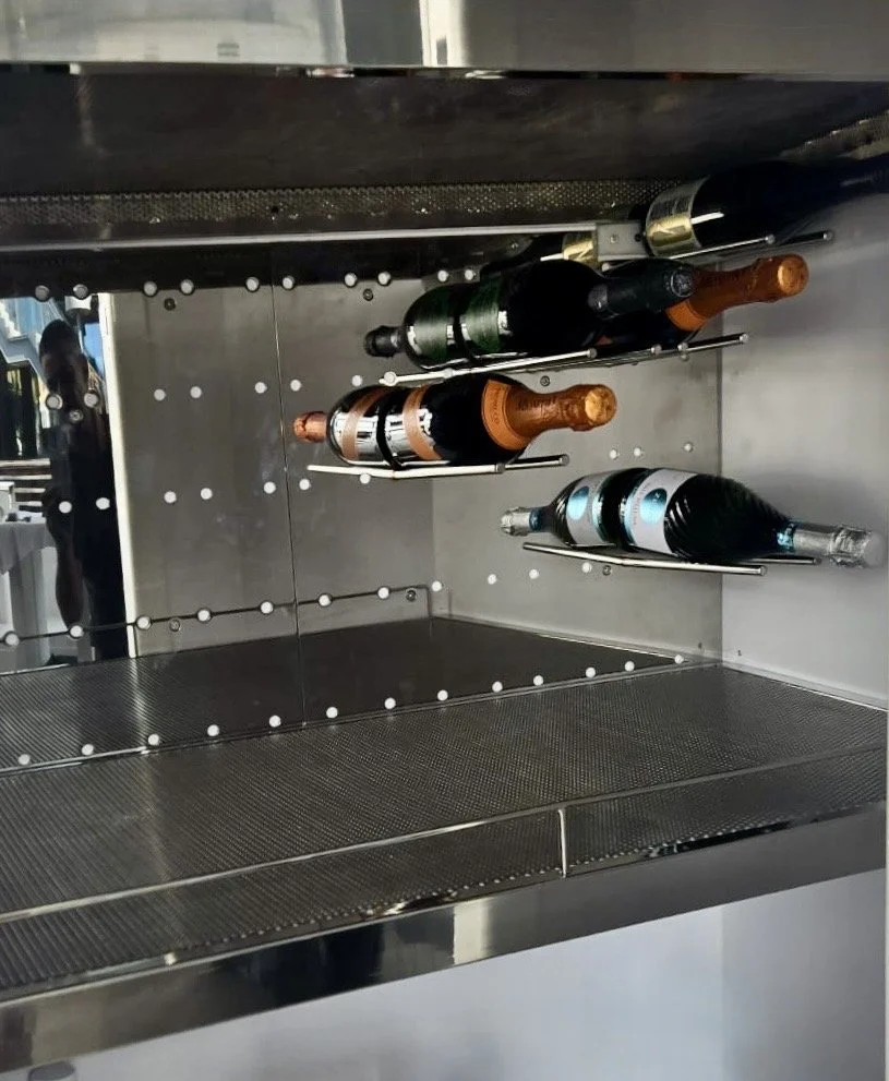 Hand Crafted Wine Rack adaptable for super yachts and homes in Mallorca and worldwide
