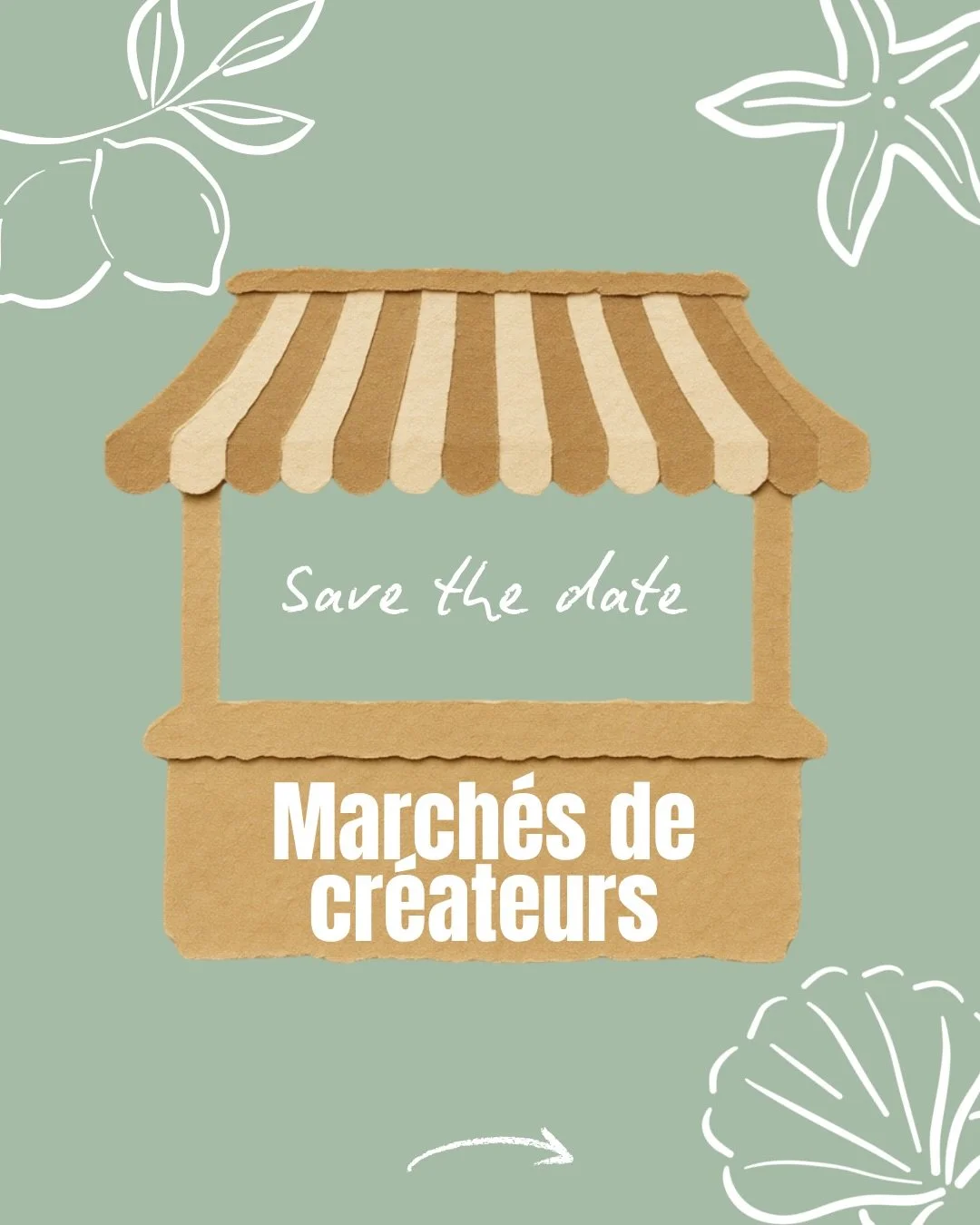🌞 SAVE THE DATE - MARCH&Eacute;S DE CR&Eacute;ATEURS DE L&rsquo;&Eacute;T&Eacute;

📆 &Agrave; vos agendas ! 
&bull; dimanche 14 juin
&bull; samedi 11 et dimanche 12 juillet
&bull; samedi 25 et dimanche 26 juillet
&bull; samedi 23 et dimanche 24 ao&