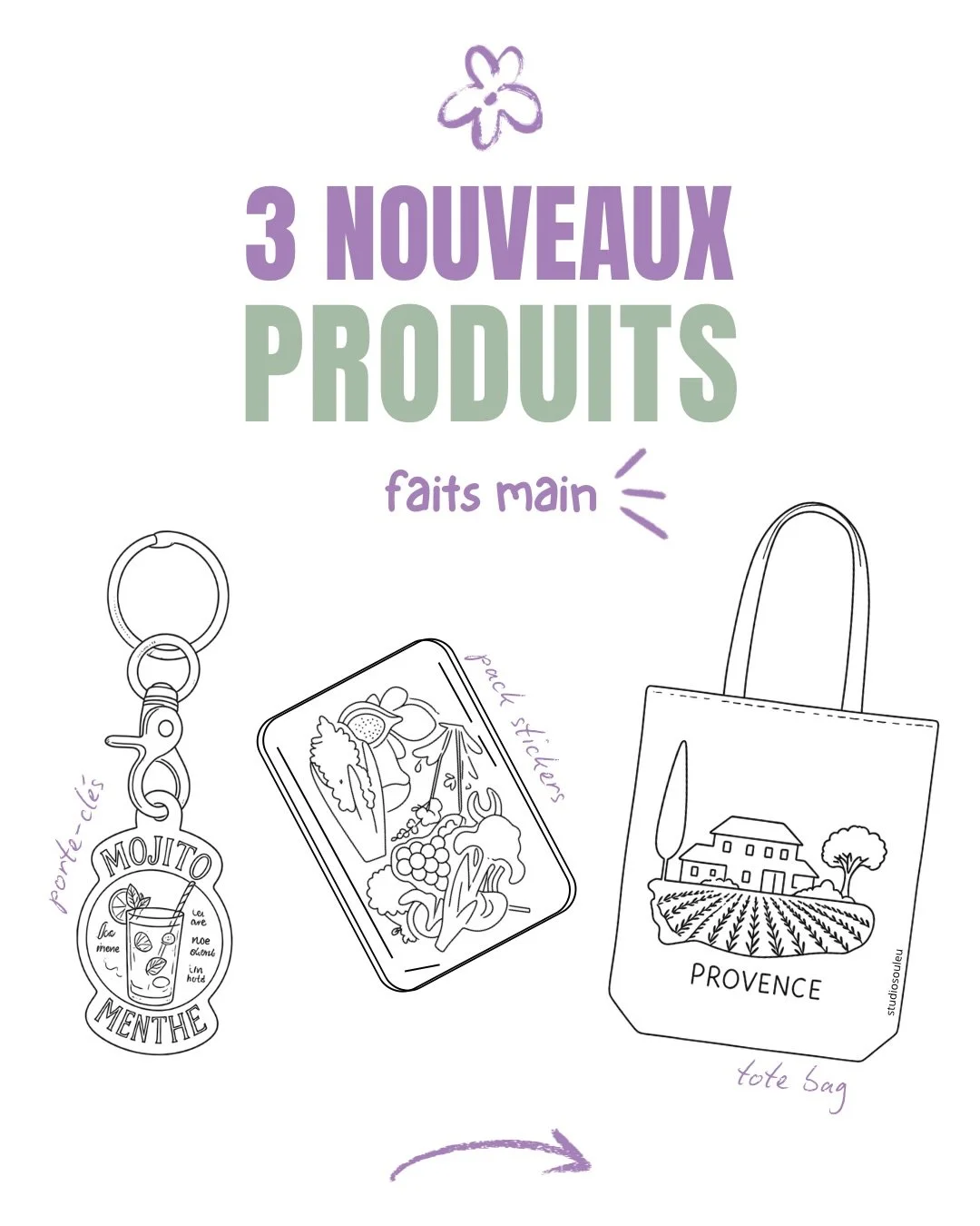 🚨 LES 3 NOUVEAUX PRODUITS ENFIN D&Eacute;VOIL&Eacute;S ! ⬇️

🌈 Les pack de stickers waterproof et toujours plus d&eacute;coratifs, &agrave; coller partout sur tes appareils, tes gourdes et tes accessoires (sans limites surtout) 💻

🔑 Les porte-cl&