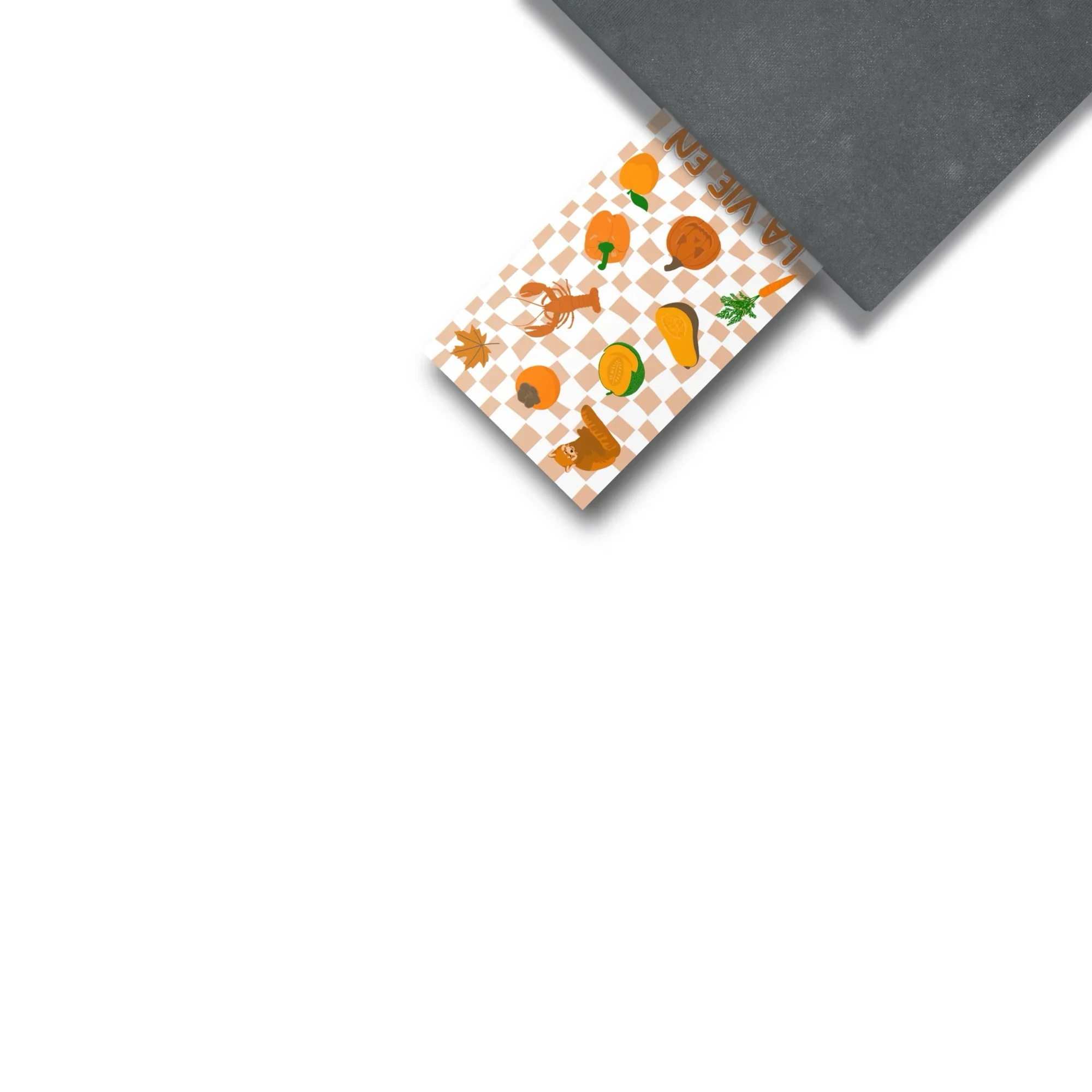 Marque-page "La vie en orange", livre, imprimé recto sur papier 350g