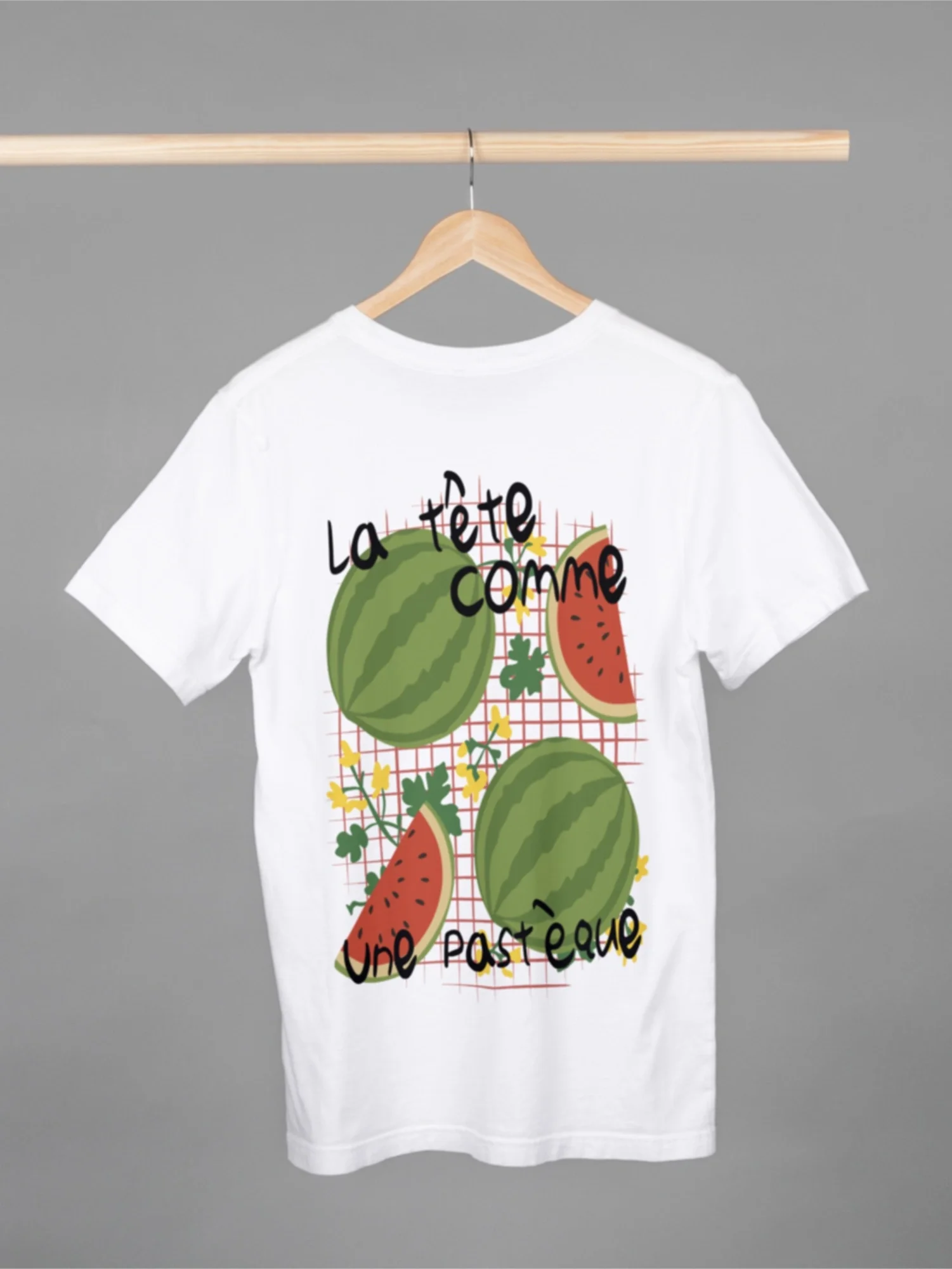 tshirt-pasteque-fruits-fleurs-unisexe-taille-unique.webp