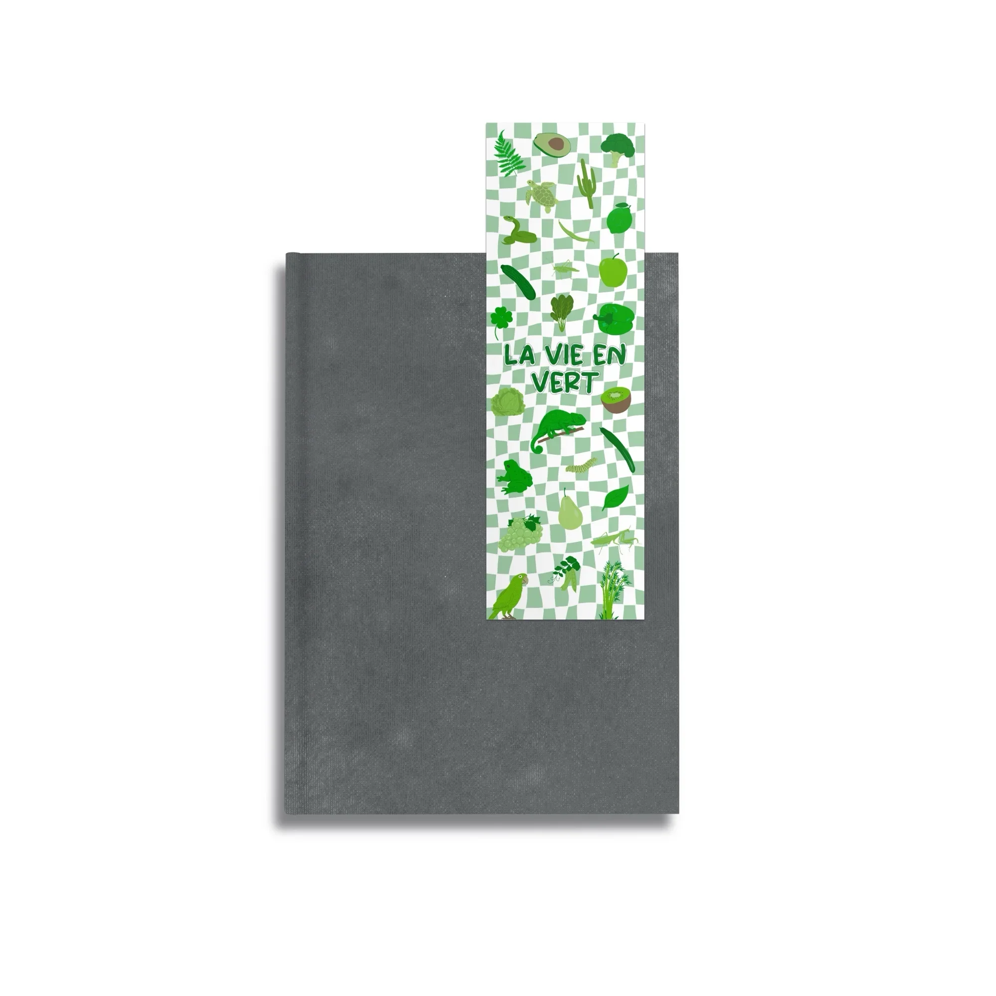 Marque-page "La vie en vert", livre, imprimé recto sur papier 350g