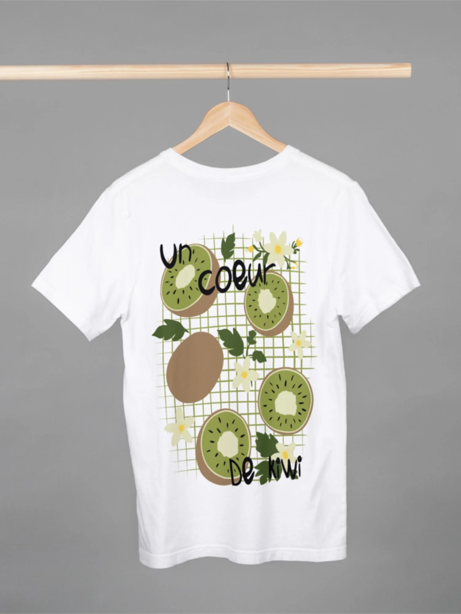tshirt-kiwi-fruits-fleurs-unisexe-taille-unique.webp