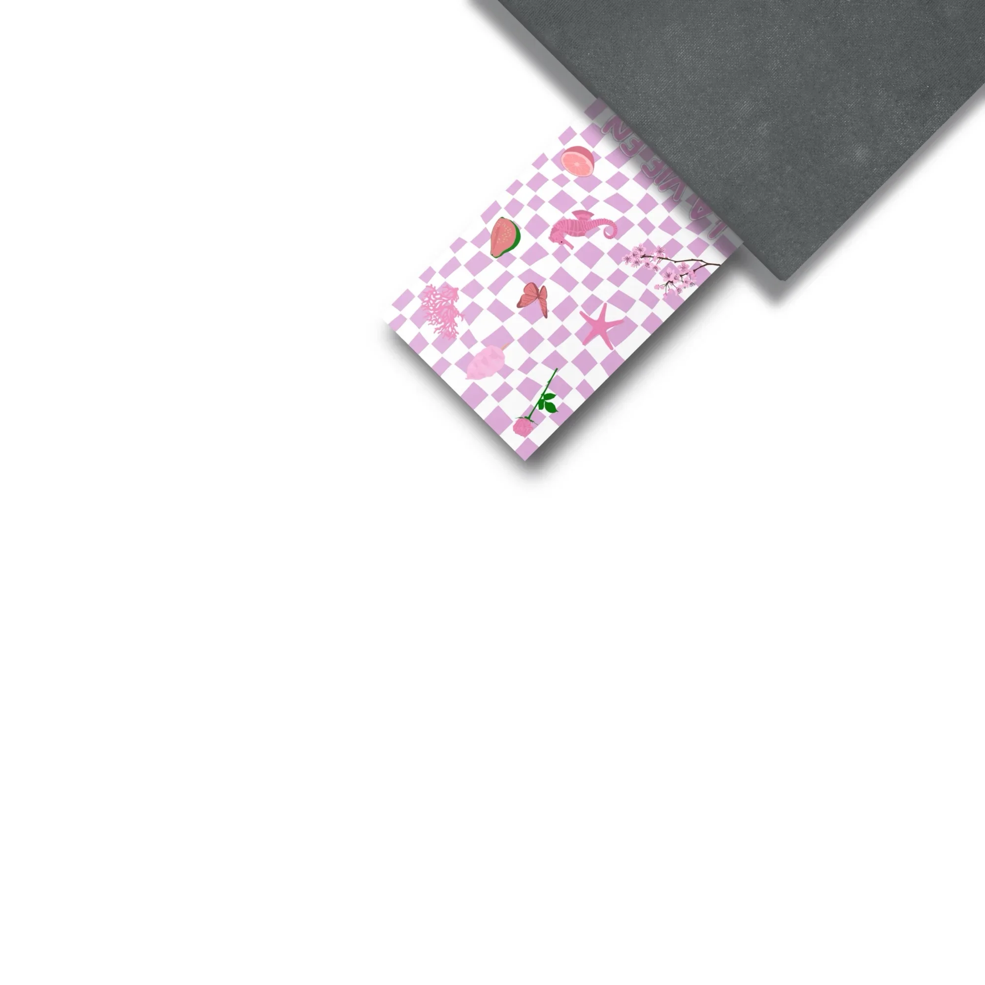 Marque-page "La vie en rose", livre, imprimé recto sur papier 350g