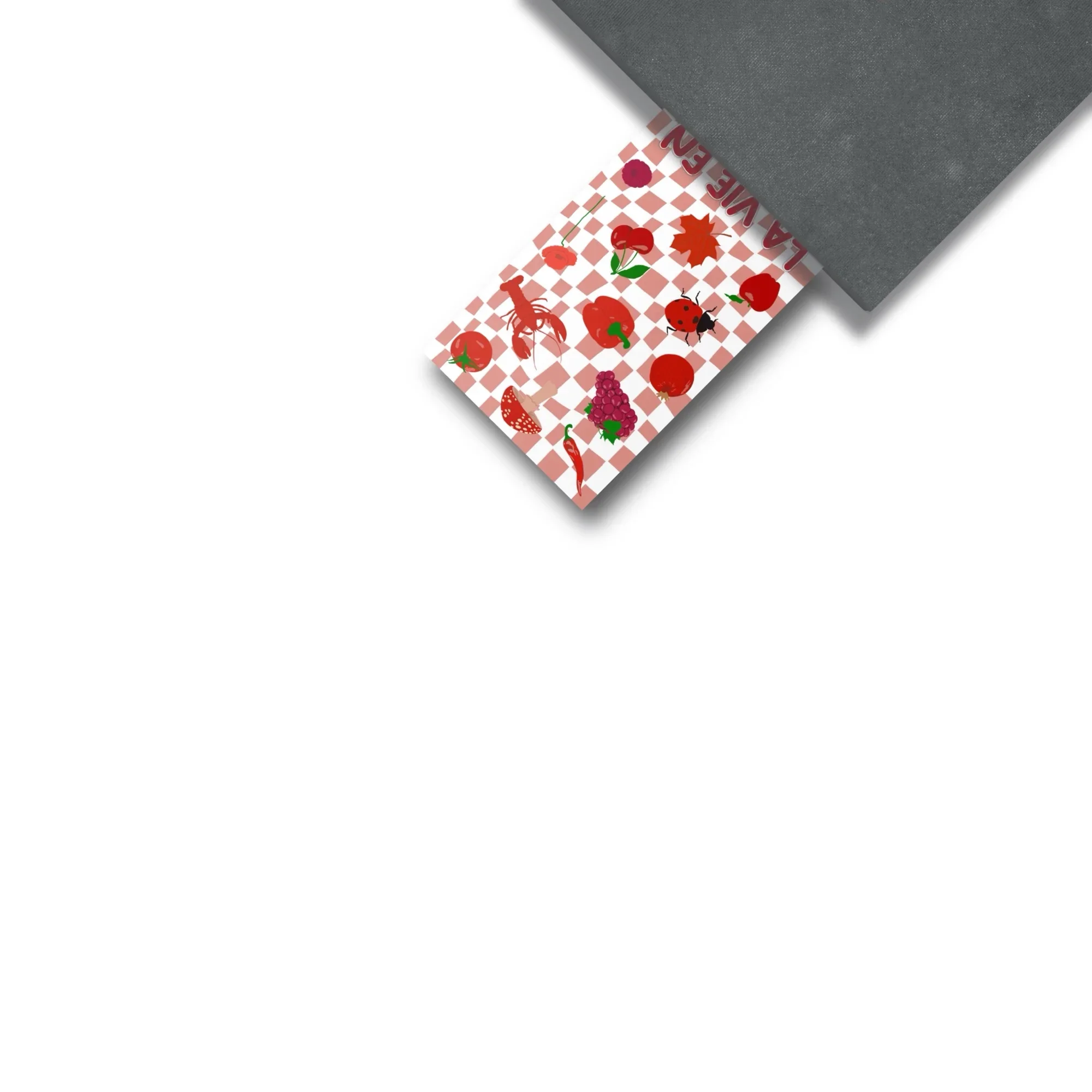 Marque-page "La vie en rouge", livre, imprimé recto sur papier 350g